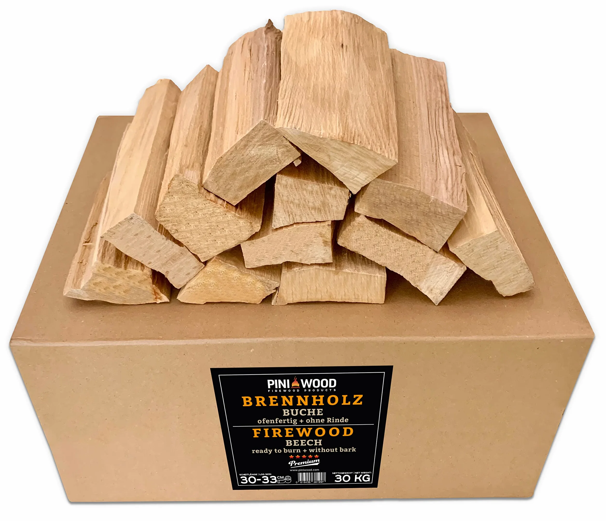 PINI Drewno do grillowania buk 30 kg 30-33 cm