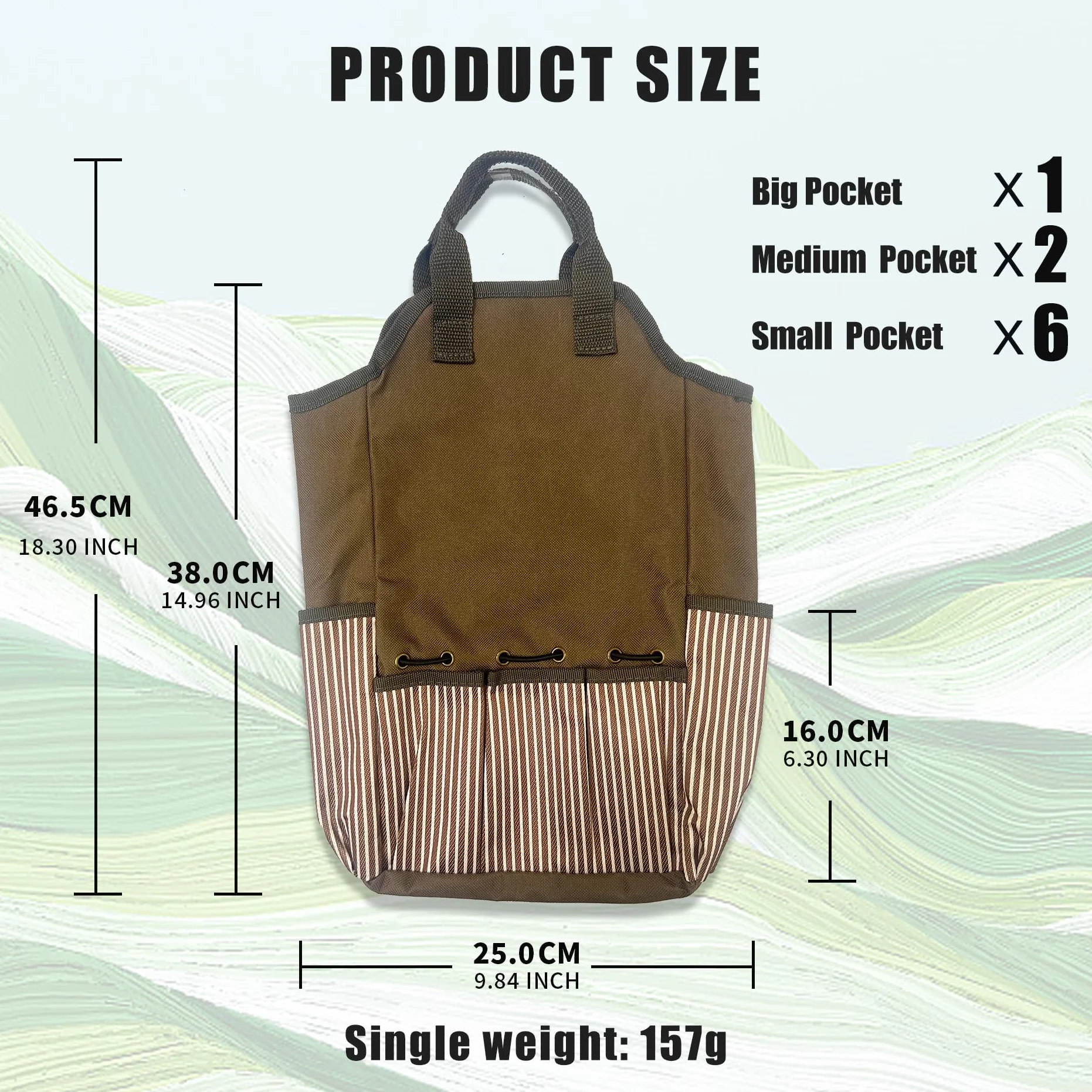 Oxford Garden Tote Organizer do przechowywania z uchwytami
