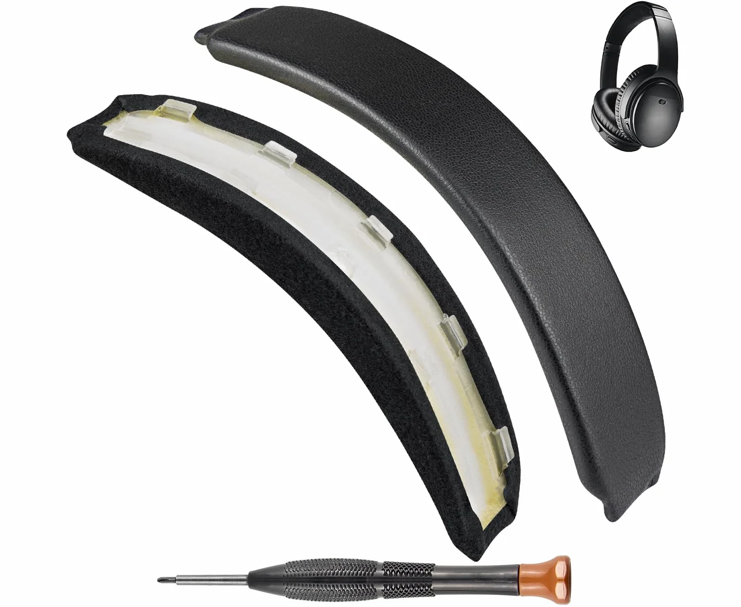 SOPROM Zestaw na głowę zamiennik do słuchawek Bose QC35 QuietComfort 35 II czarny