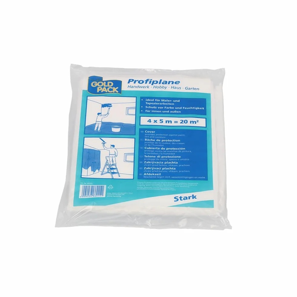 Plandeka 89505 profesjonalna plandeka z LDPE, 4 x 5 m przezroczysta