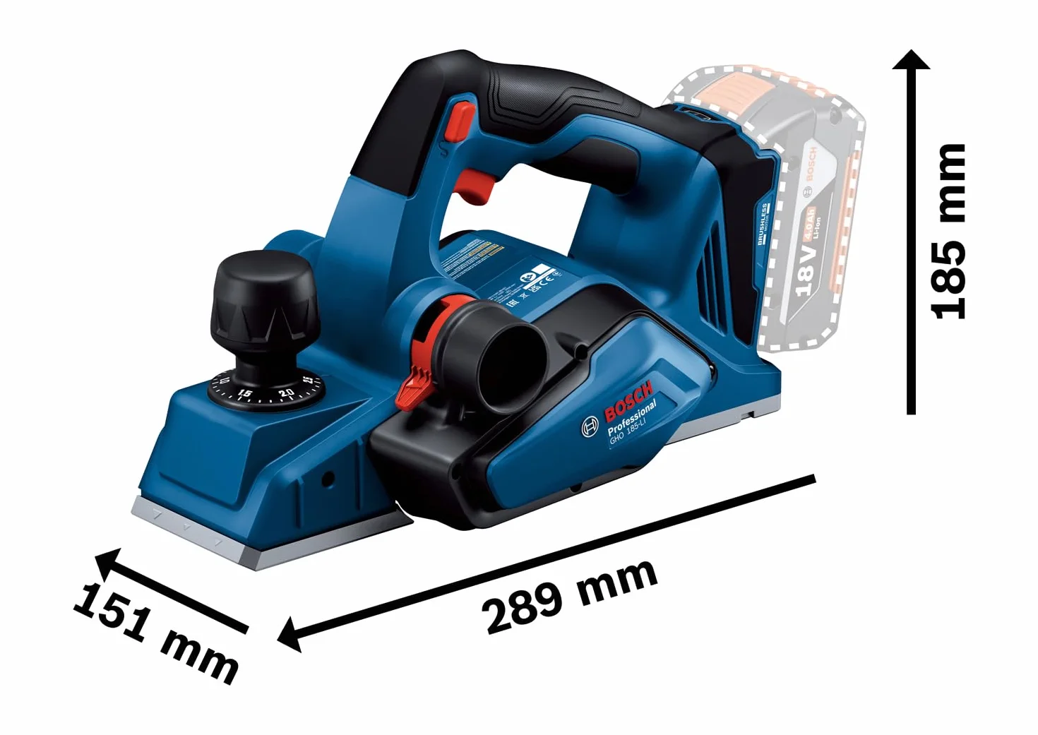 Bosch Professional GHO 185-LI akumulatorowa struga 18V