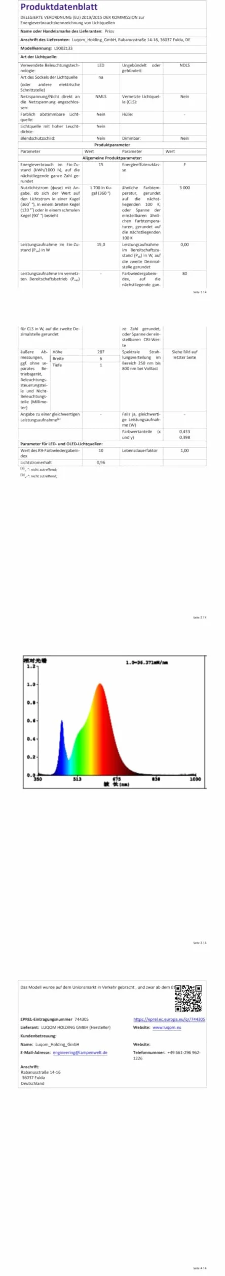 Lucande LED Henni z czujnikiem ruchu biały opal IP65