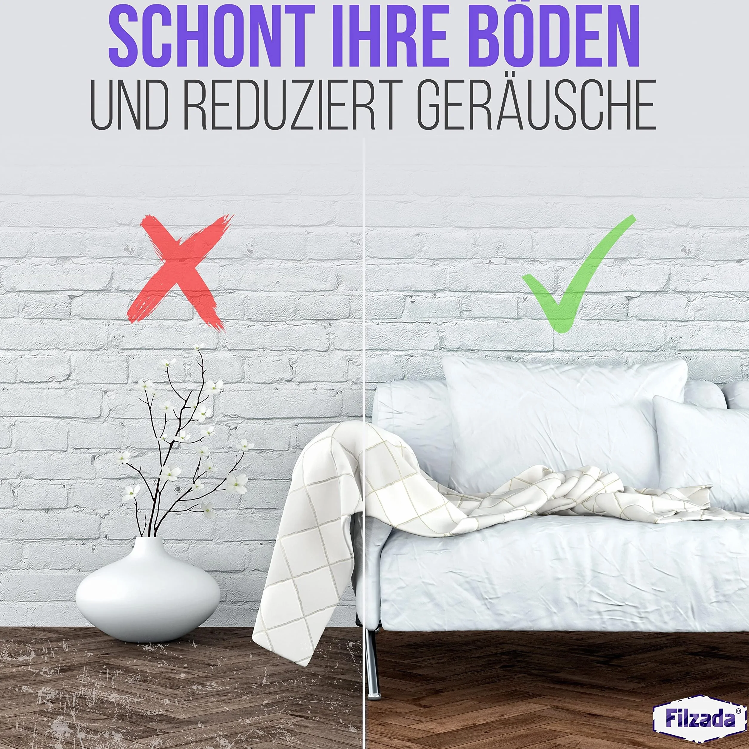 Filzada® 26x Ślizgacze teflonowe do przykręcania Ø 19 mm okrągłe PTFE wraz z wkrętami