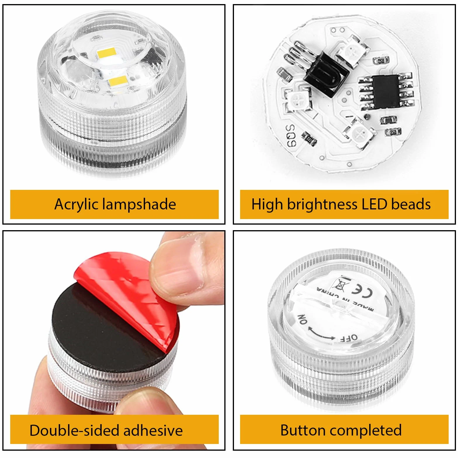 SPORWAY Podwodne oświetlenie basenowe LED, 10 sztuk, wielokolorowe światła LED RGB, wodoszczelność IP65, oświetlenie stawu z 2 pilotami zdalnego sterowania, do akwarium, wanny, ogrodu, dekoracja