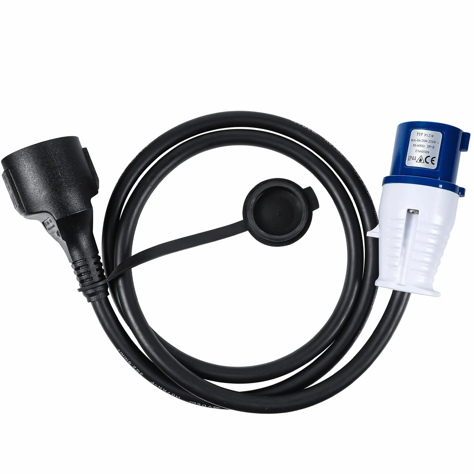 AOHEWEI Kabel przejściowy CEE 1,5 m Schuko do wtyczki CEE 230 V 16 A IP44