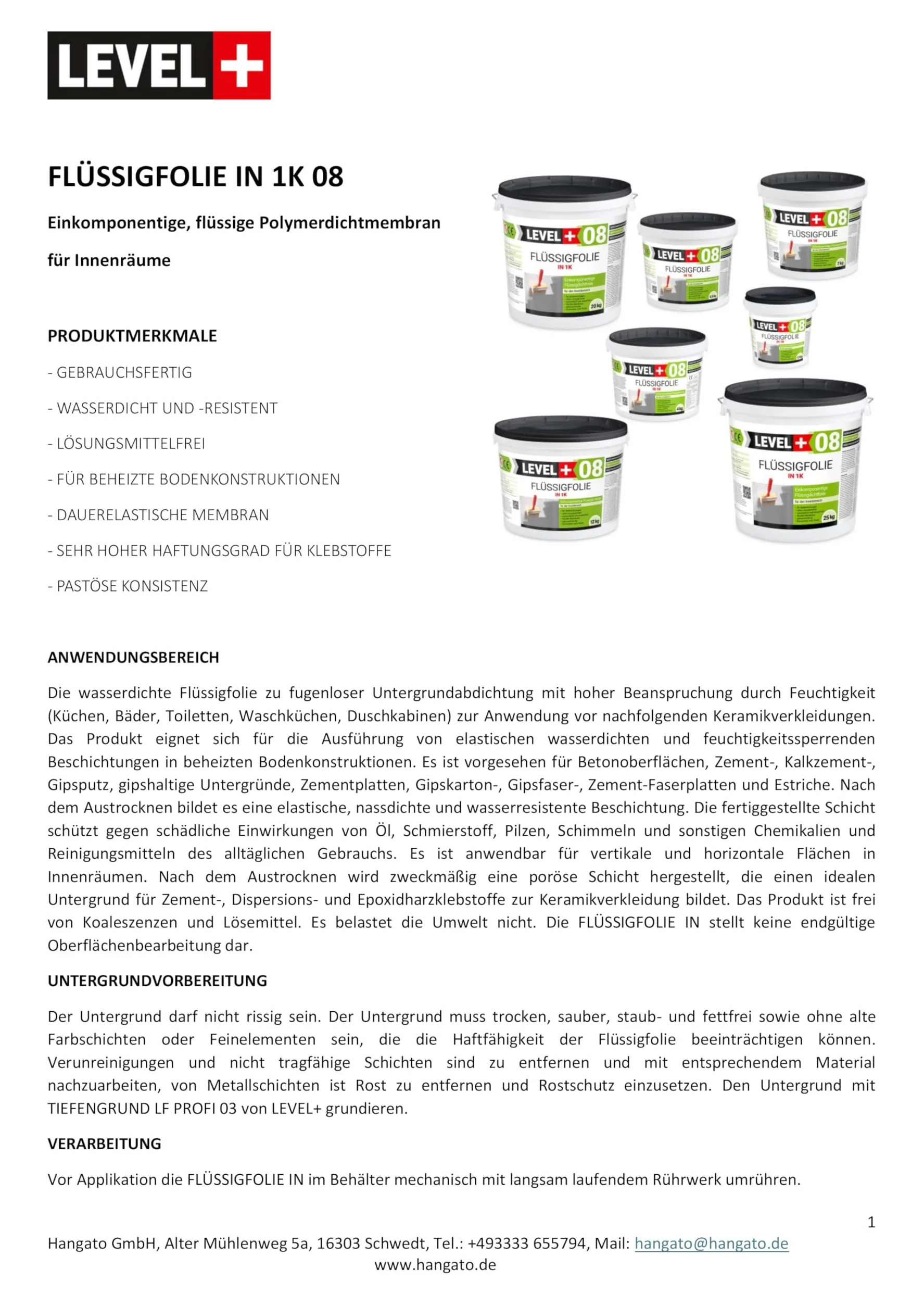 Folia w płynie 4 kg Szczelna Hydroizolacja Elastyczna Izolacja Level+08