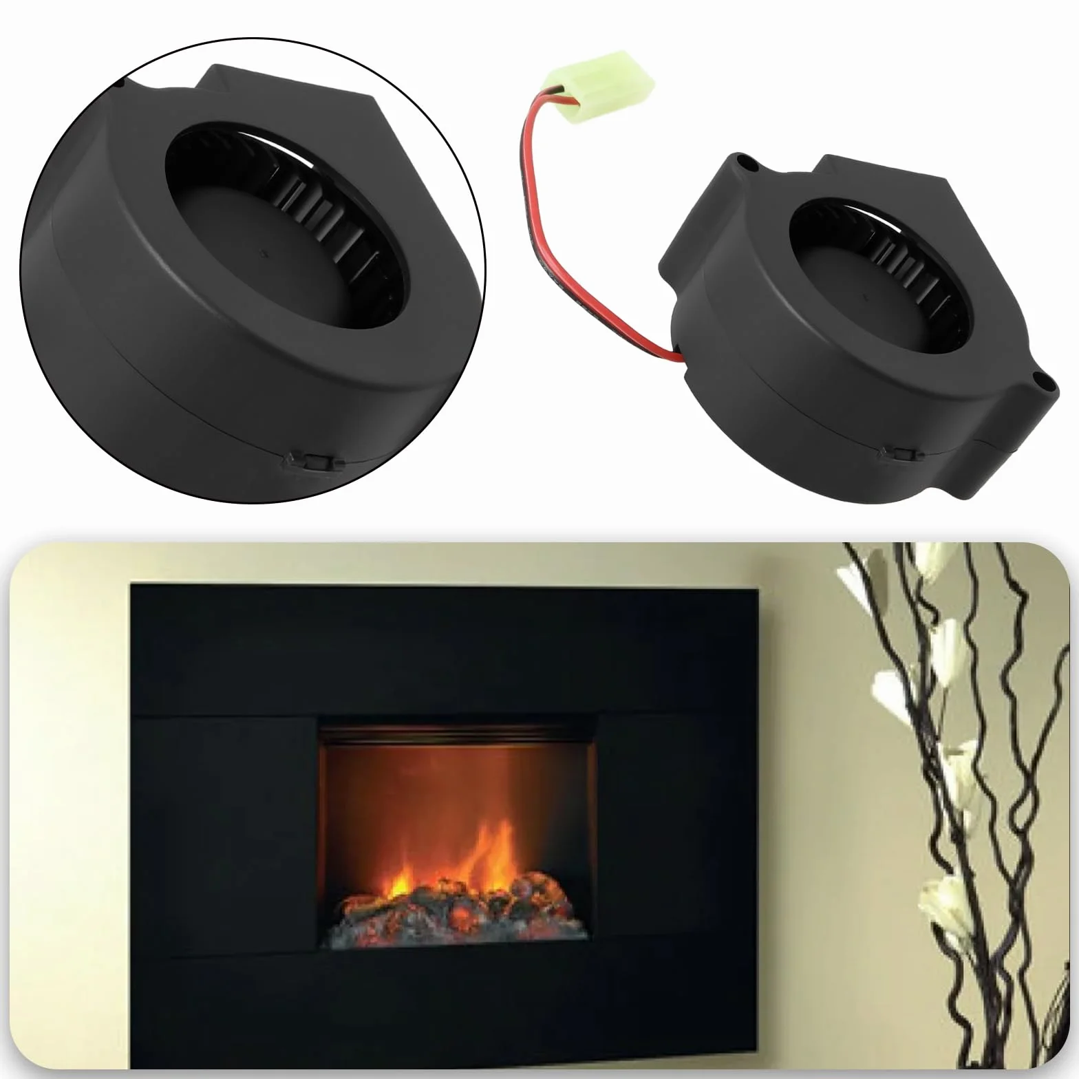 Silnik wentylatora pożarowego DC24V 0,07A 60x28 mm SF6028SL(R) kompatybilny z Dimplex Wall Fire