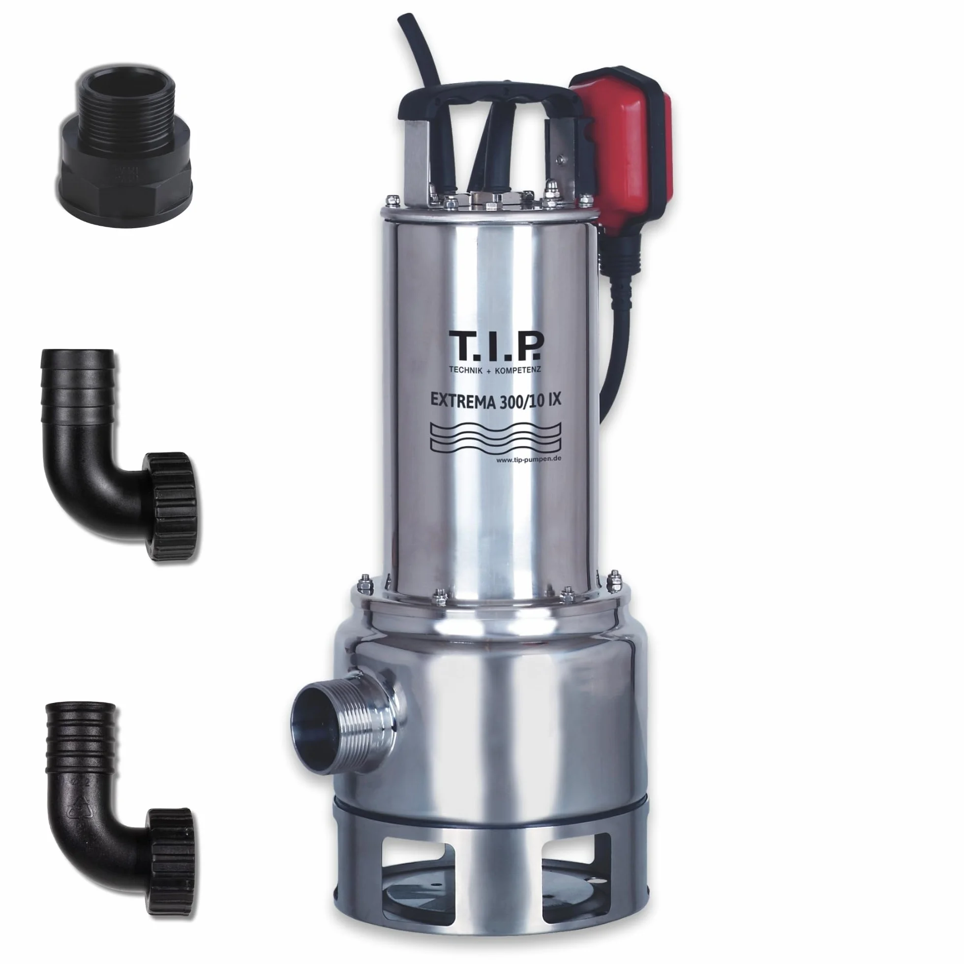 T.I.P. Extrema 300/10 IX Pompa Zanurzeniowa do Brudnej Wody Stal Nierdzewna 1200W 19500l/h 10,5m 40mm 95°C
