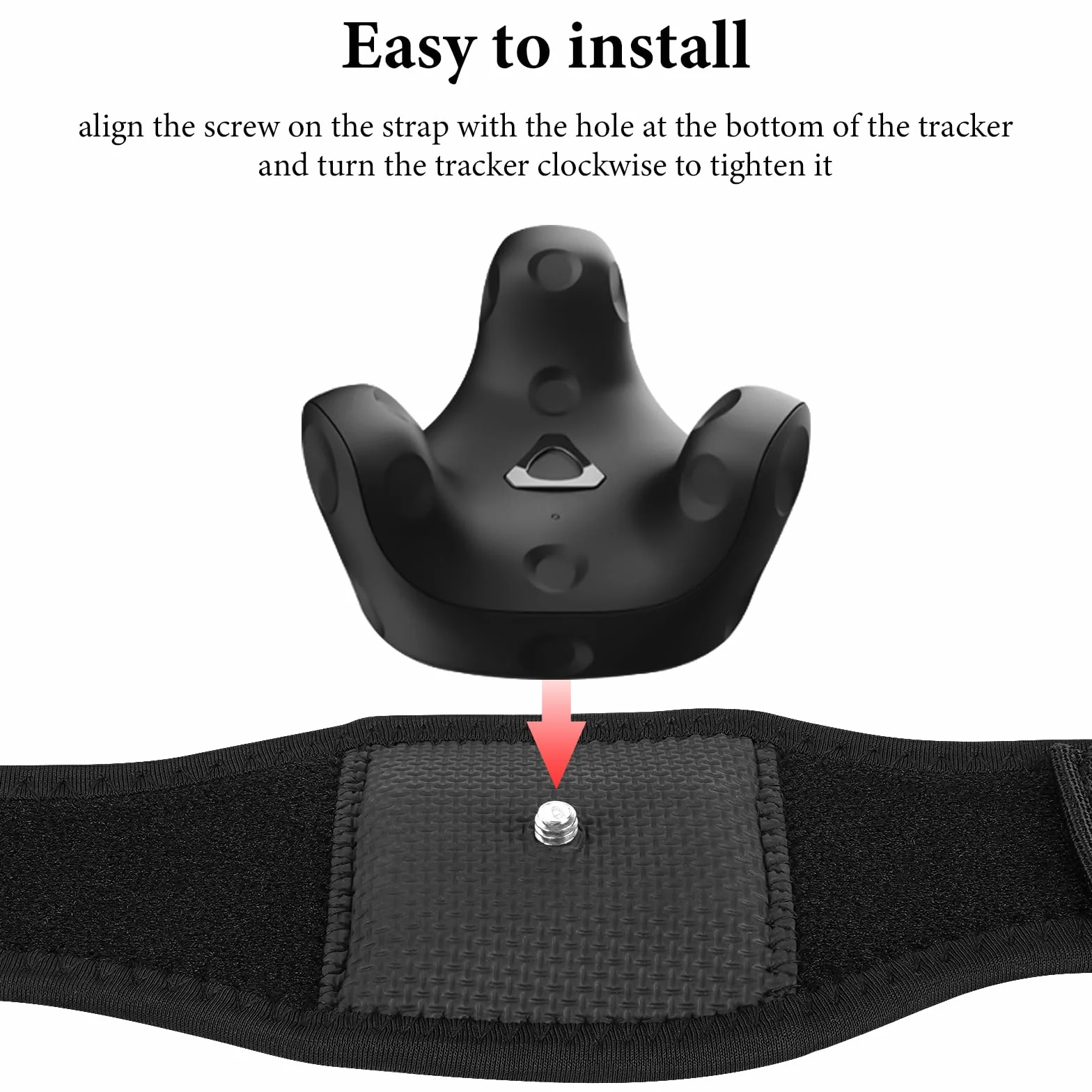 Geekria Pasek VR do trackera i pasek na rękę, kompatybilny z HTC Vive System Tracker, regulowany pasek i paski do dłoni, kompatybilny z trackingiem pasa i full-body w wirtualnej rzeczywistości