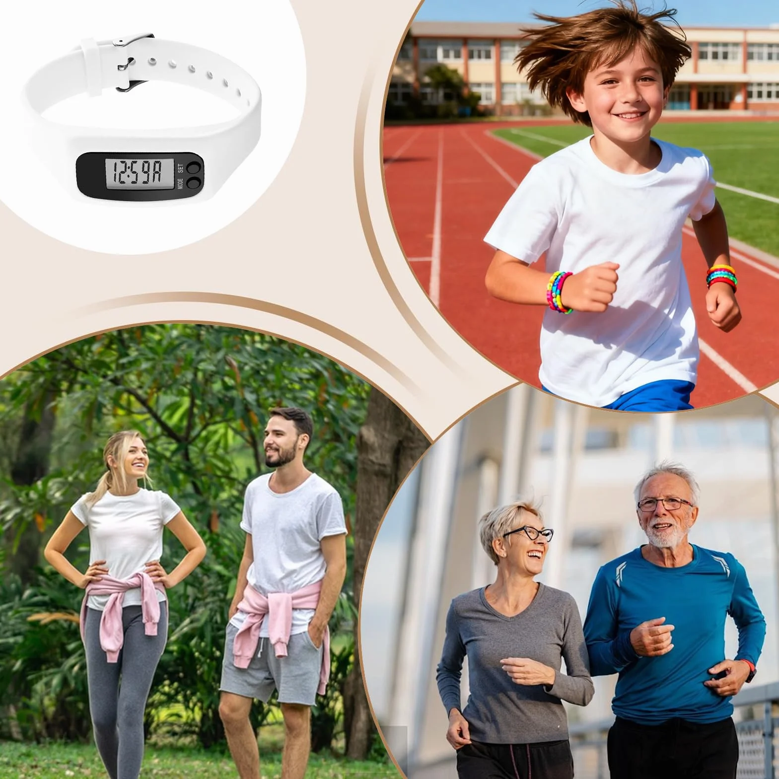 Step Watch, bez aplikacji, bez telefonu, monitor | sportowe inteligentne zegarki licznik kalorii – do chodzenia fitnessu na co dzień podróż dojazdy do pracy jogging piesze wycieczki park