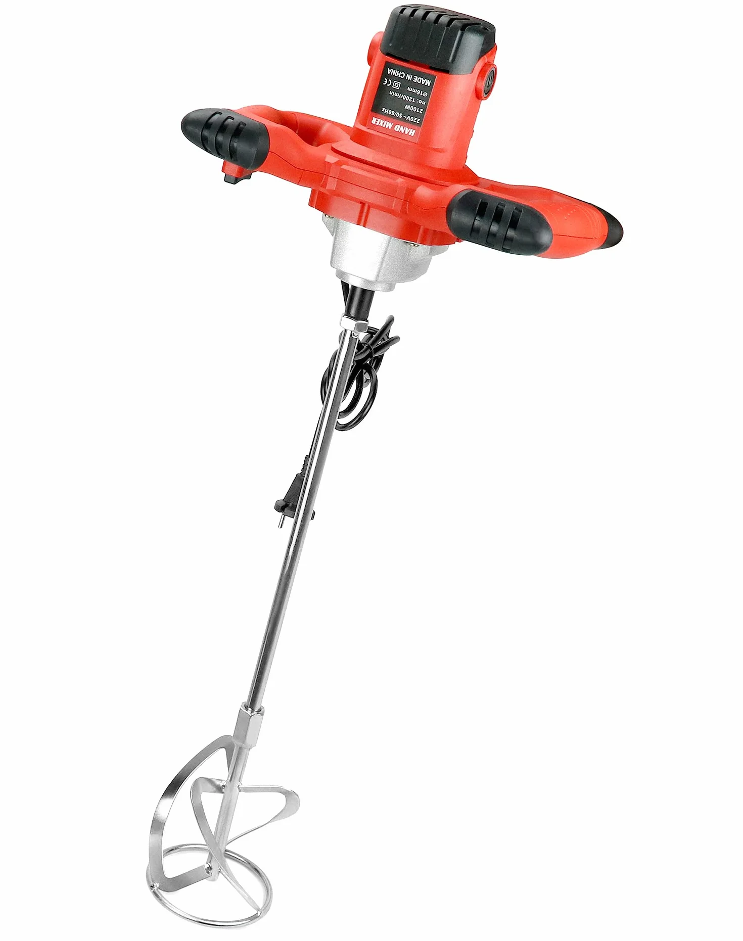 QWORK Mieszadło do zapraw 220V 1400W 930r/min 6 biegów gwint M14
