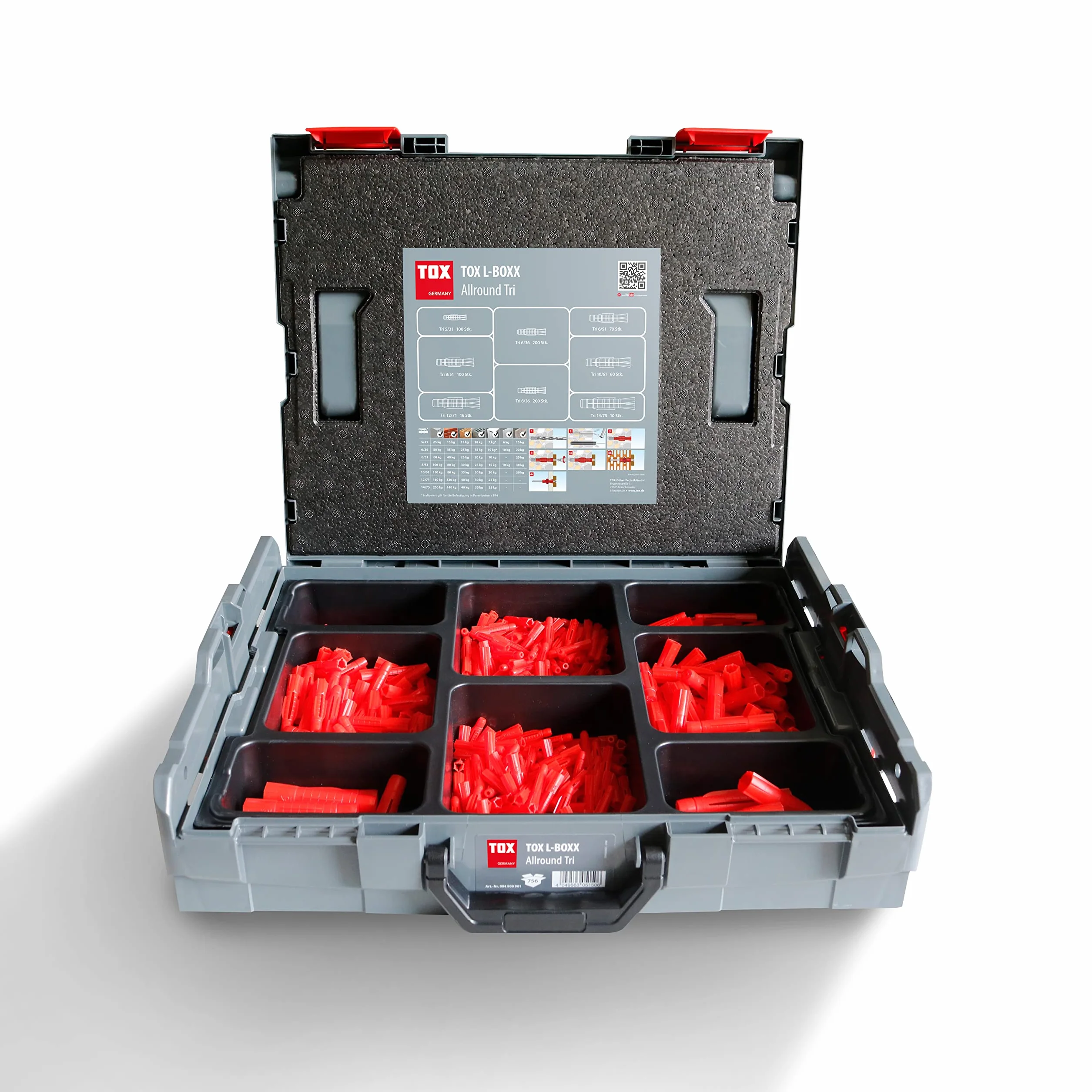 TOX L-BOXX Allround Tri 094900901 walizka asortymentowa z uniwersalnymi kołkami rozporowymi