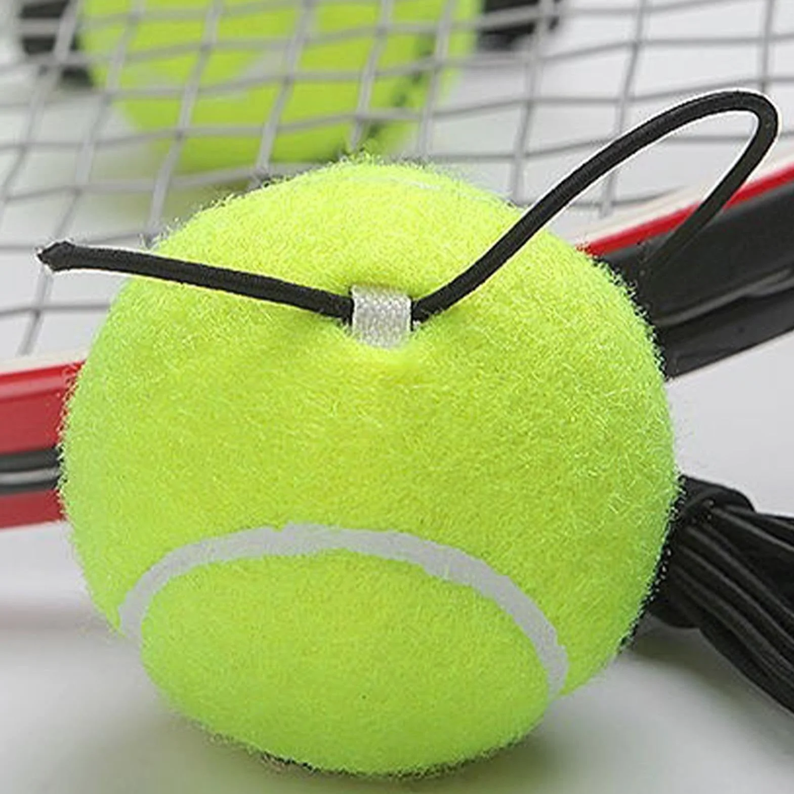 Tennis Trainer Solo Bounce Device - Portable Tennis Training Tool | Rebound Ball Trainer for Beginners Adults Home Gym Backyard Indoor Outdoor Court Practice with Reliable Elastic Cord Design