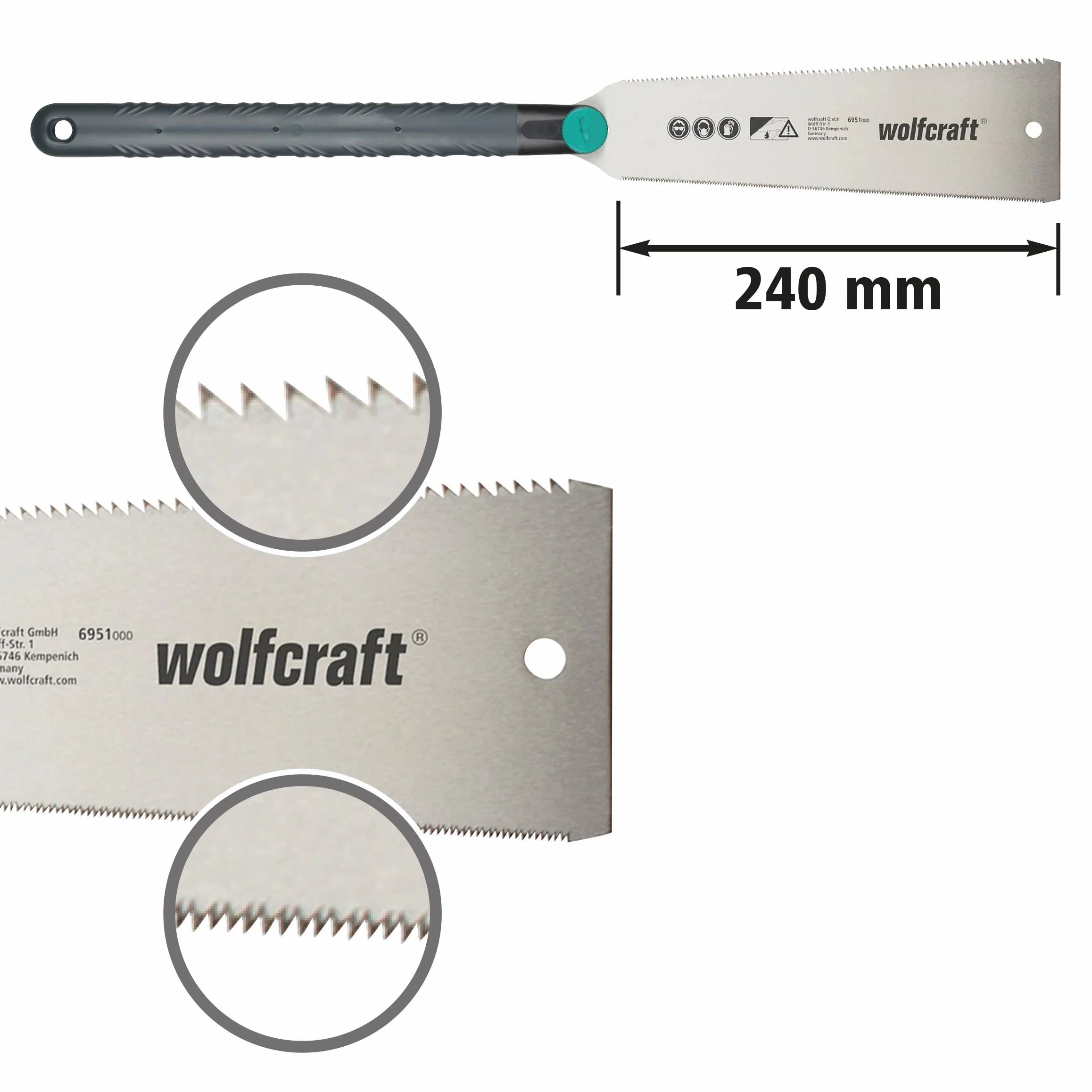 wolfcraft Piła japońska 6951000 do cięcia listew przypodłogowych, gałęzi, rur PCV