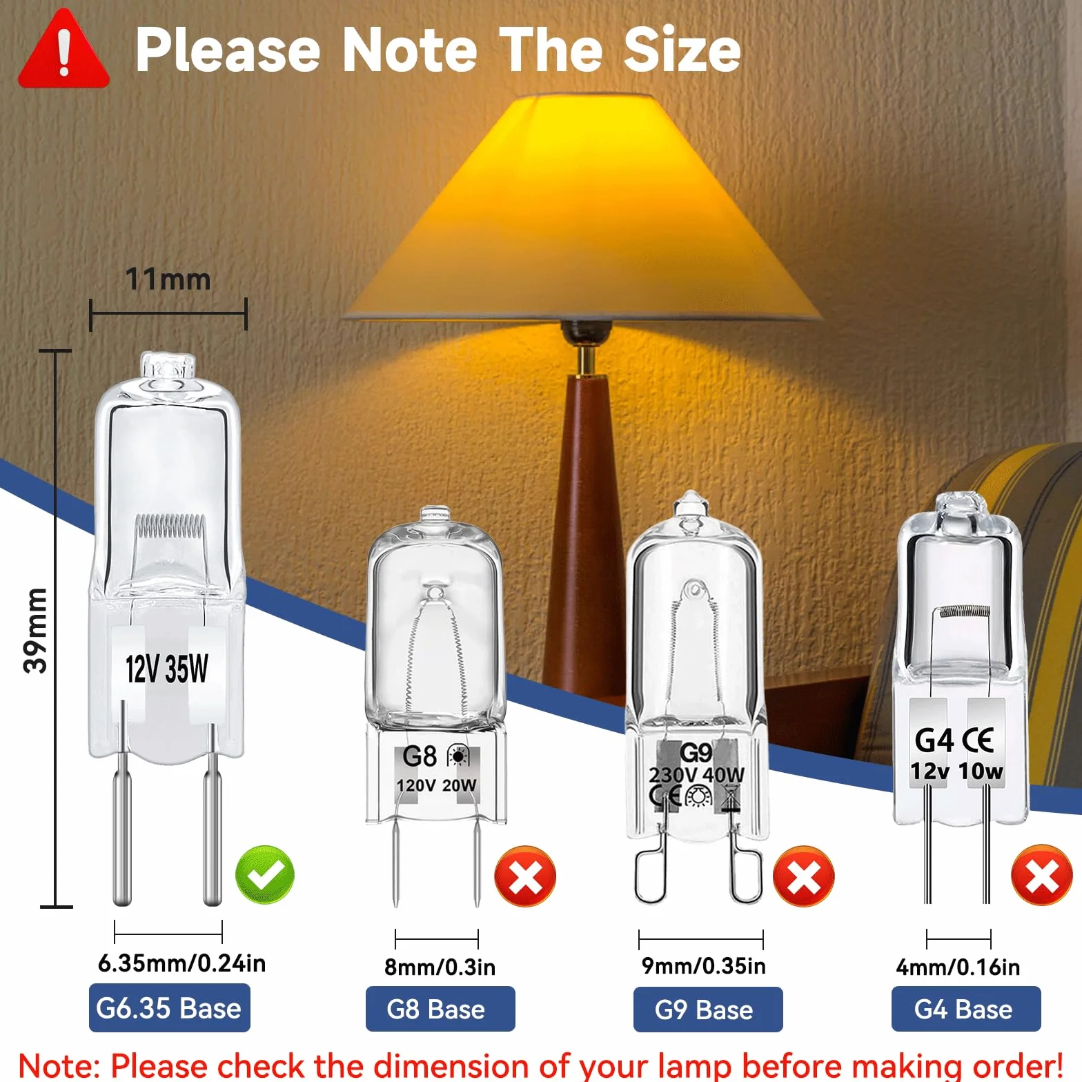 Żarówki halogenowe G6.35 35W 12V 390lm 2700K ściemnialne 12 szt. do lamp i żyrandoli
