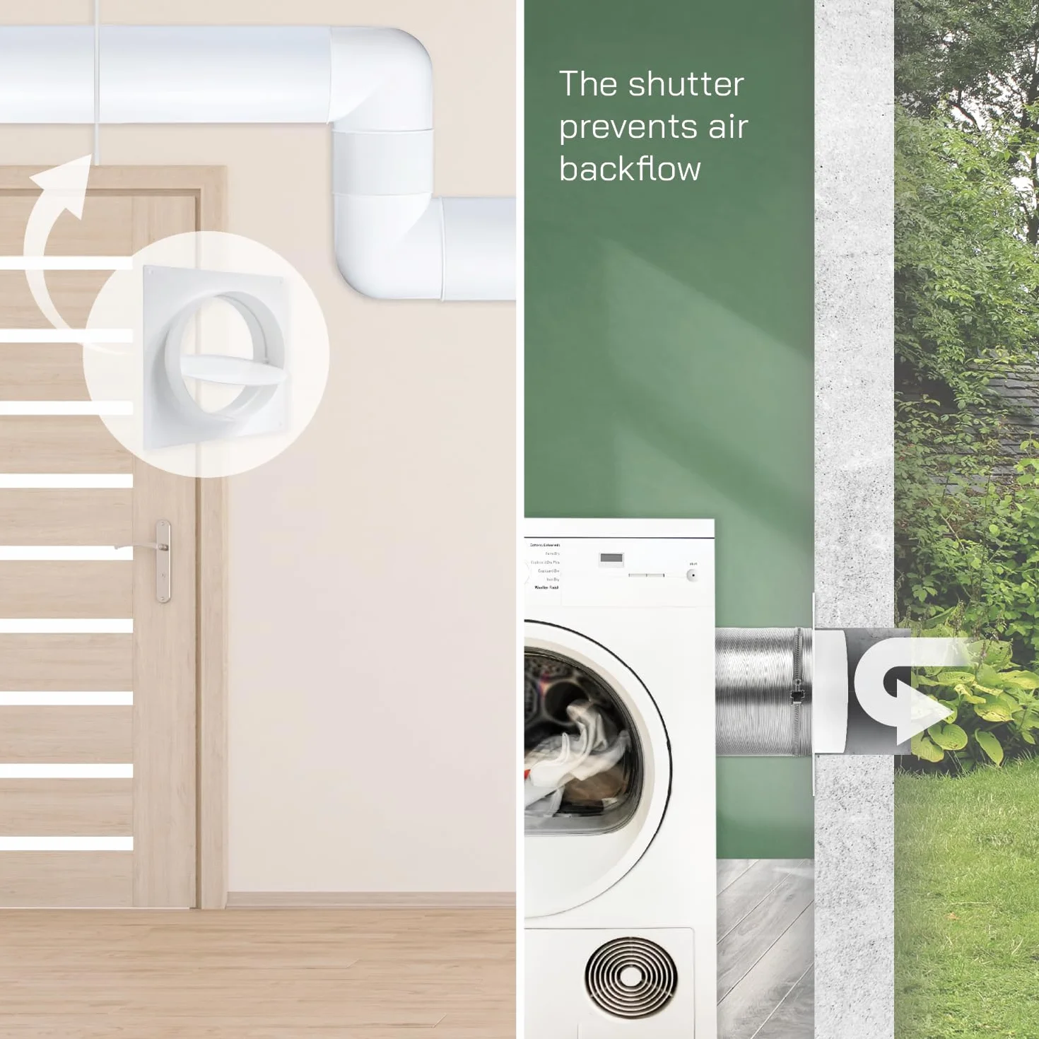 System wentylacyjny 150 mm kołnierz plastikowa rura z zaworem przyłącze kanałowe