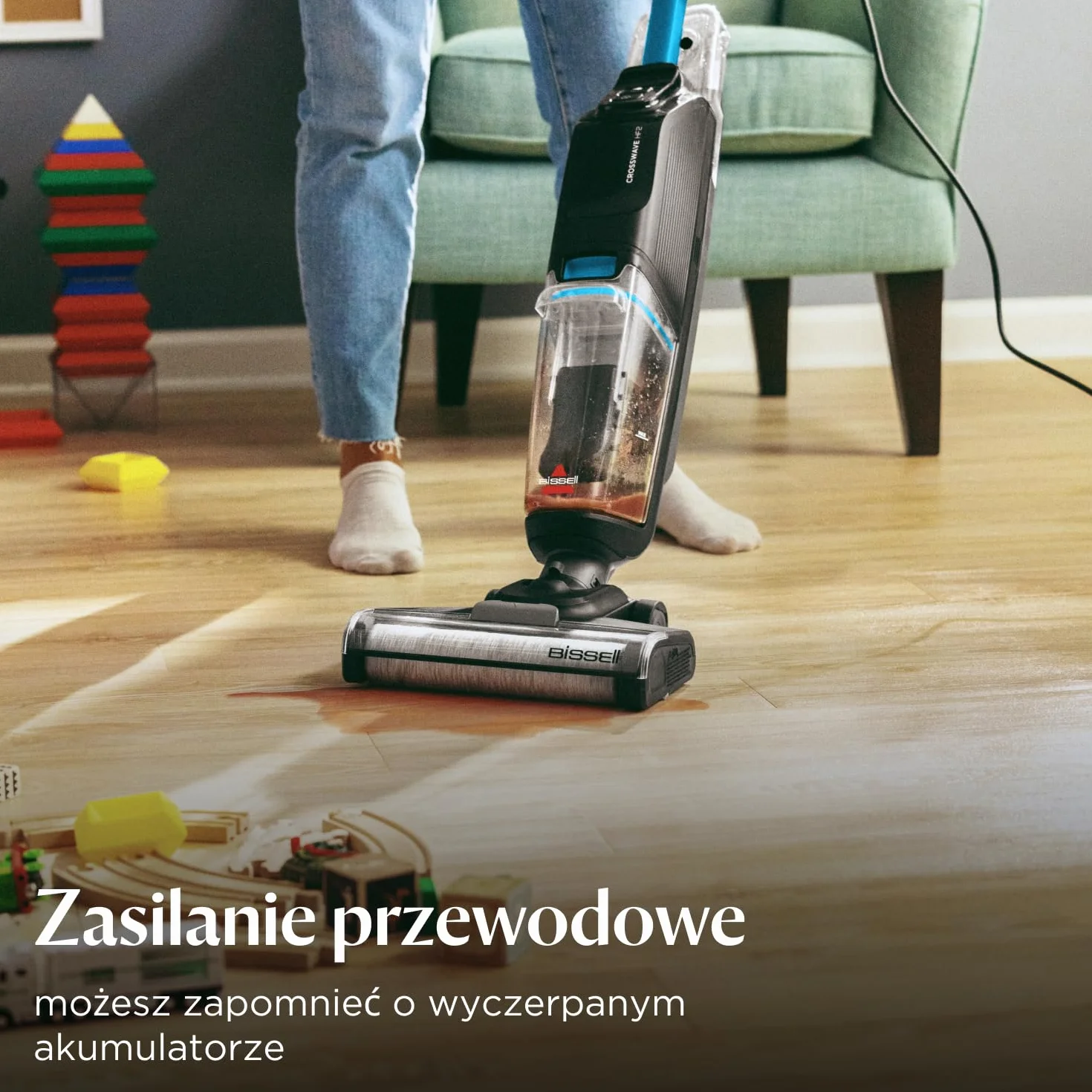 BISSELL CrossWave HF2 Odkurzacz Piorący na Mokro i Sucho 3845N