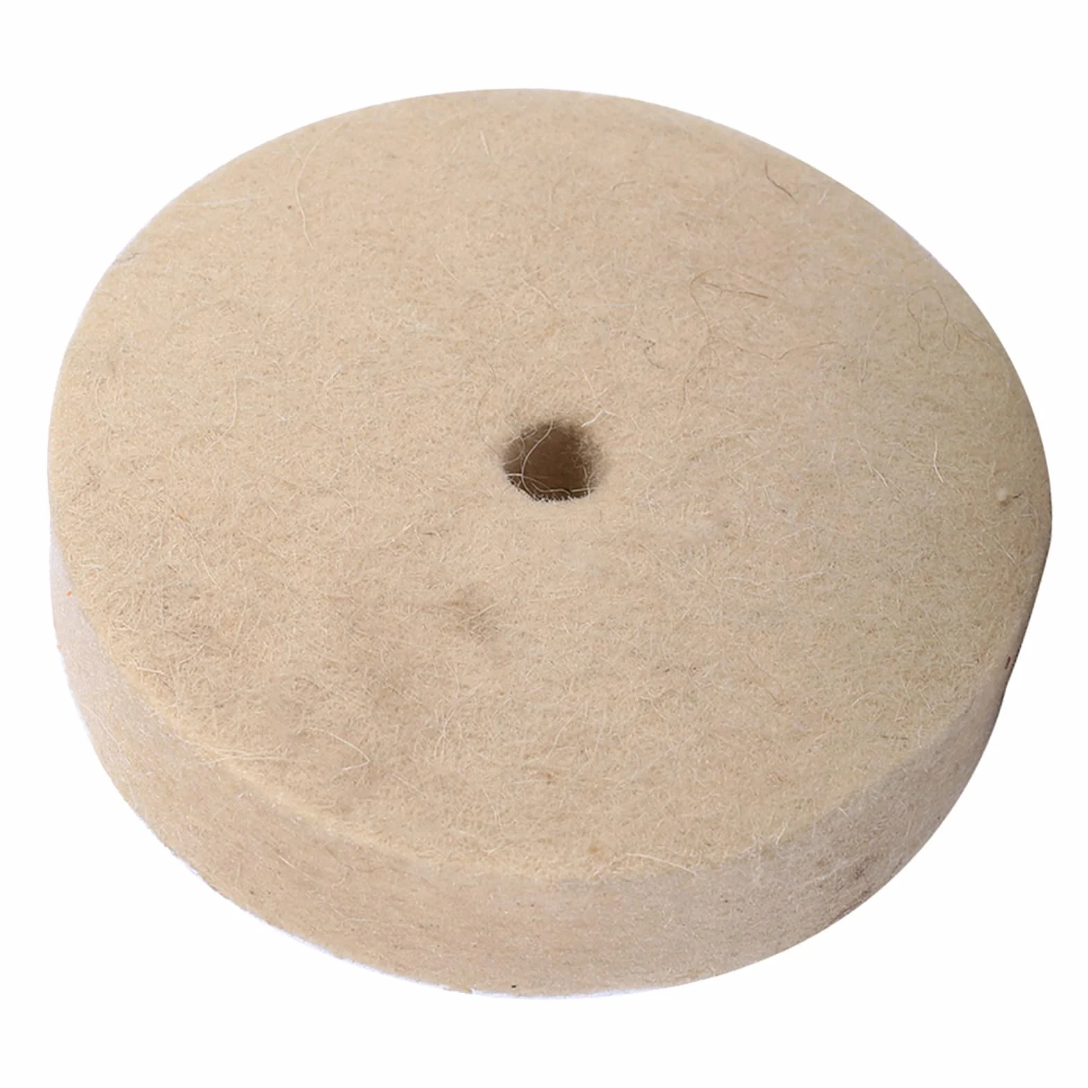 Okrągła Tarcza Szlifierska z Filcu Wełnianego, 100x25 Mm, Beżowa Podkładka Polerska