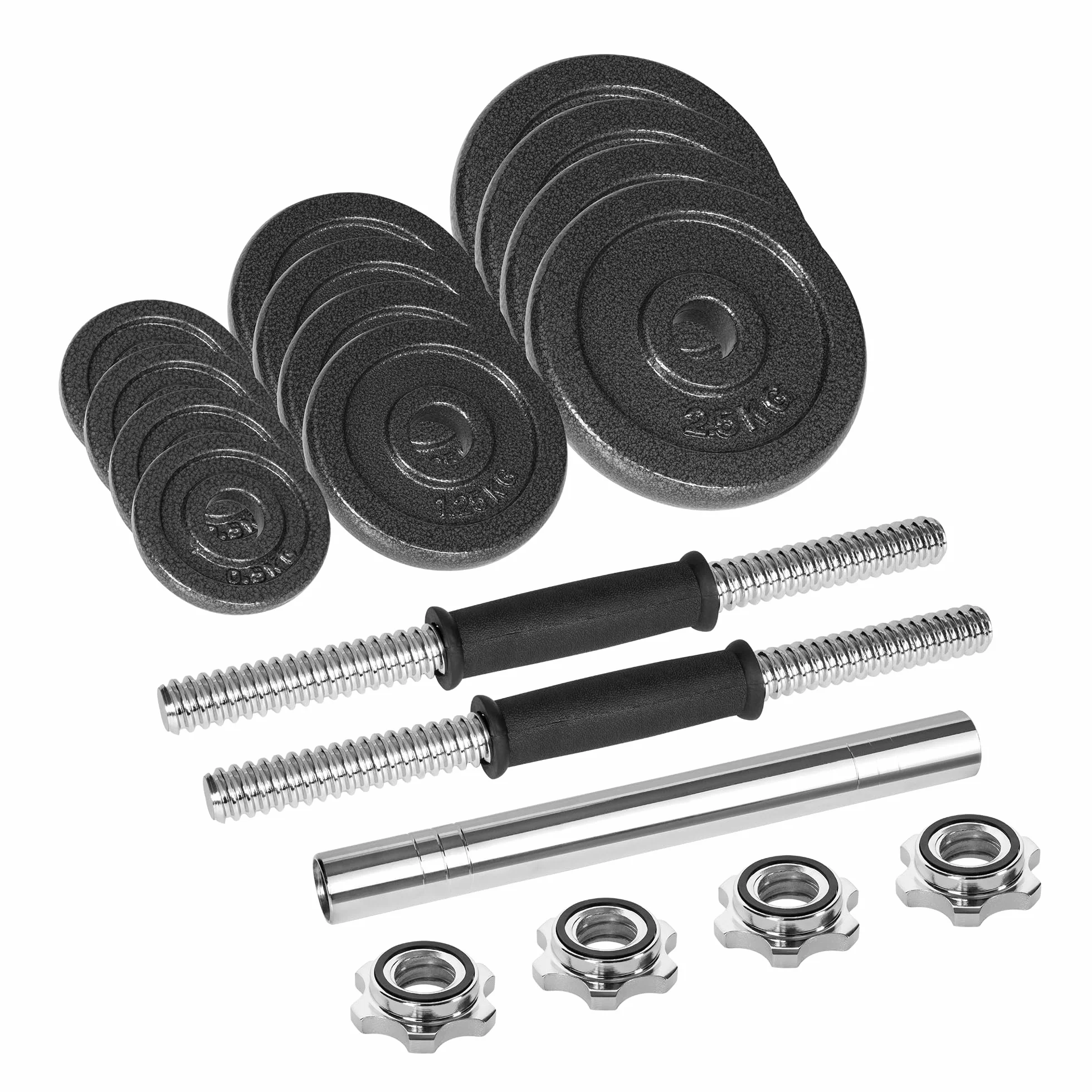 Rebel Electro Hantle Żeliwne w Walizce z Gryfem Zestaw 20kg Regulowane RBA-2327-20