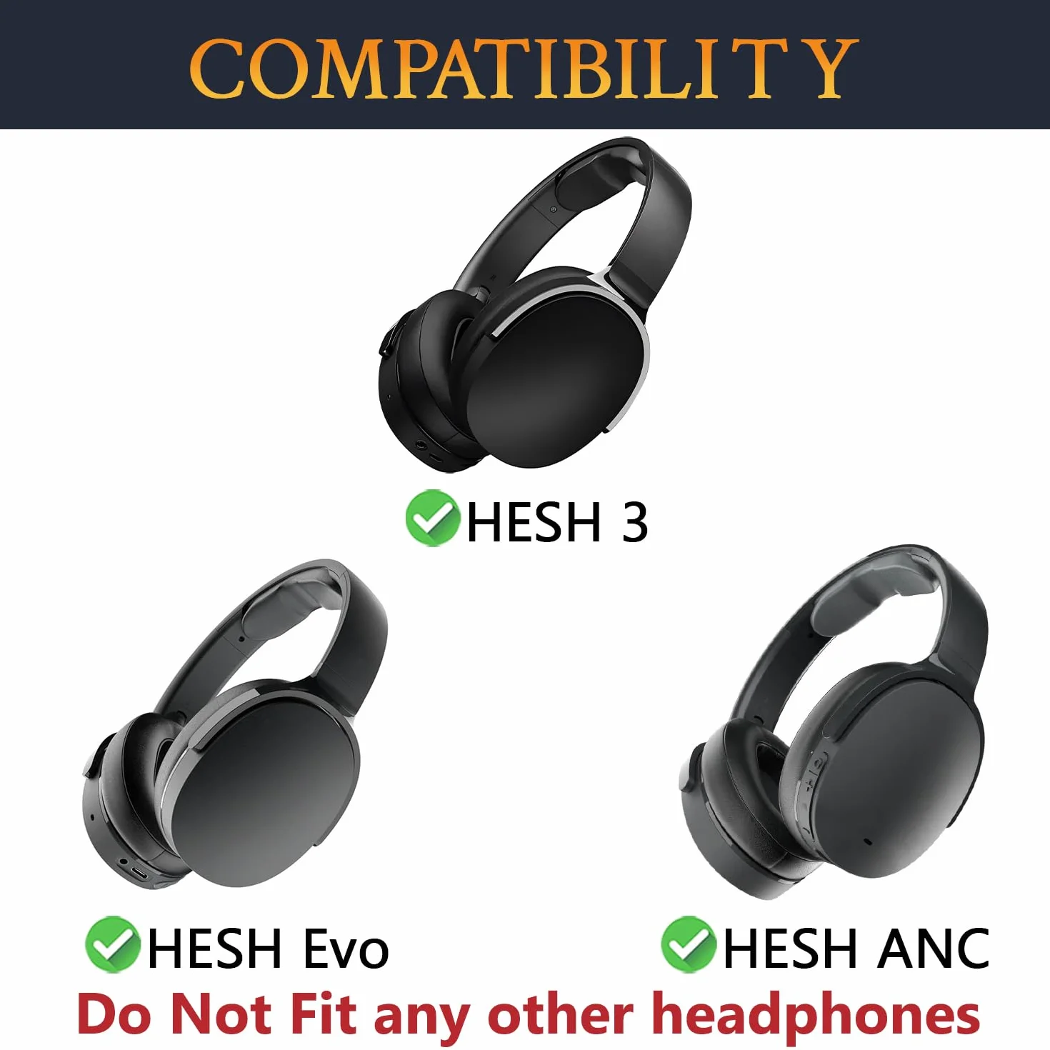 SOULWIT Osłona opaski na głowę do Skullcandy Hesh 3/ANC/Evo, część zamienna