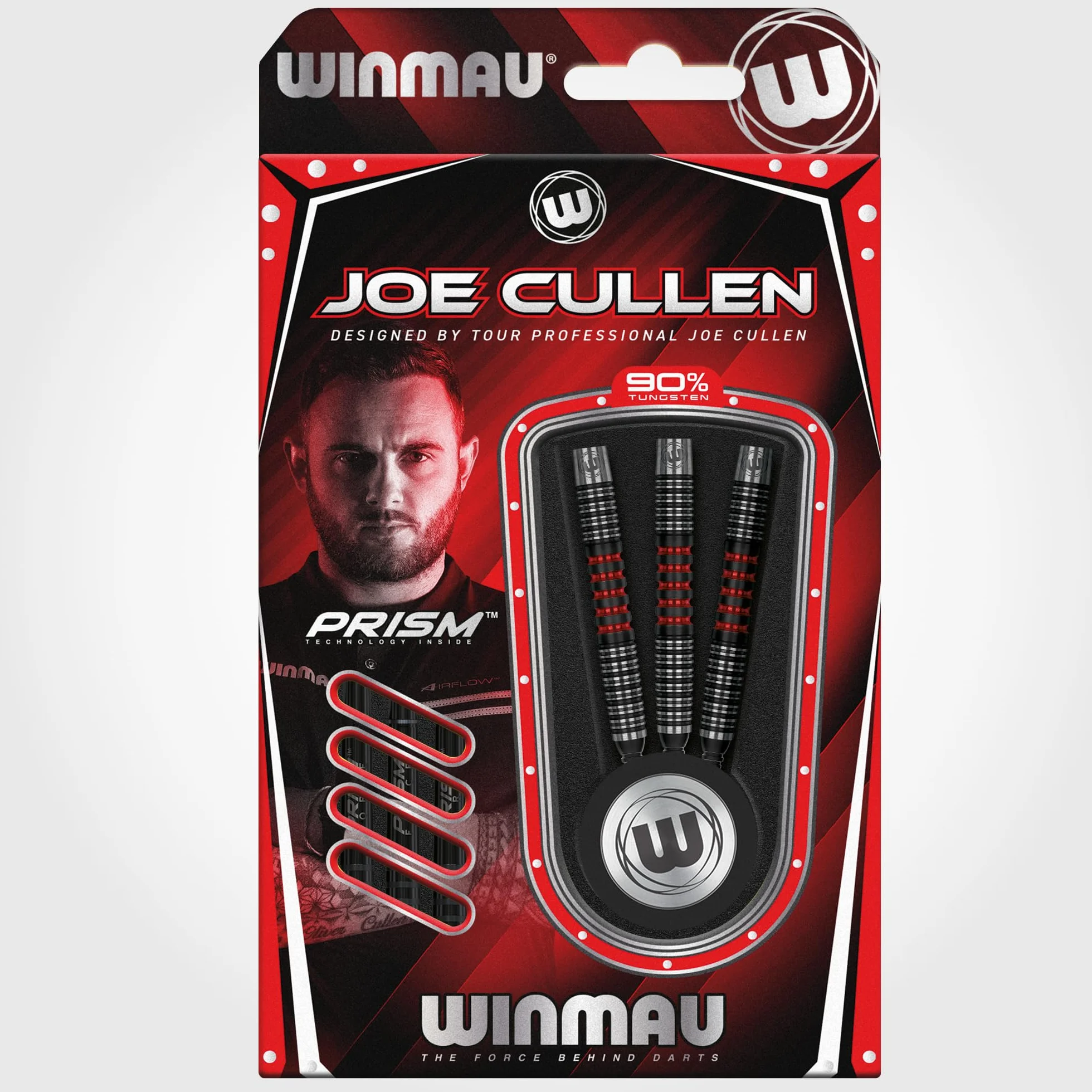 WINMAU Joe Cullen Special Edition profesjonalny zestaw rzutek 90% wolframu z loczkami i trzonami (trzonki)
