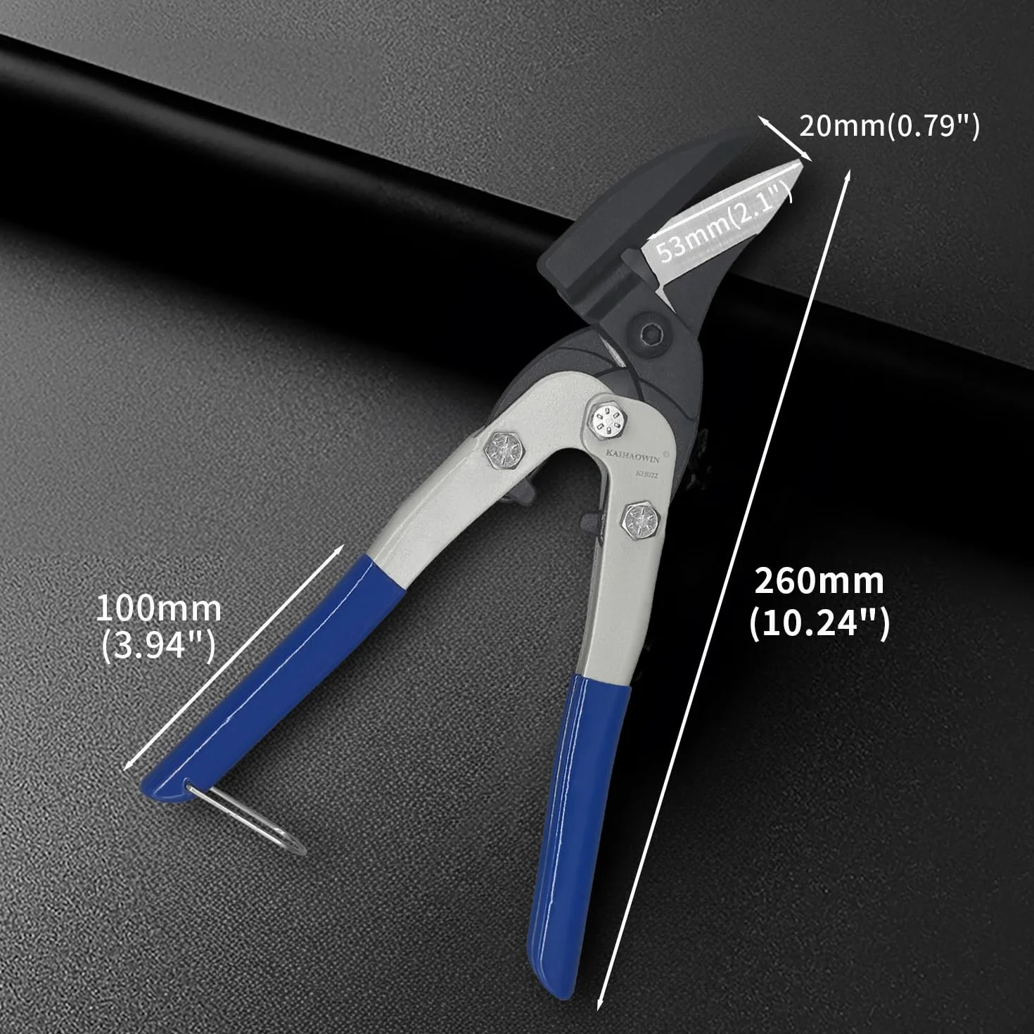 KAIHAOWIN Nożyce do blachy 275 mm, nożyce lotnicze do metalu