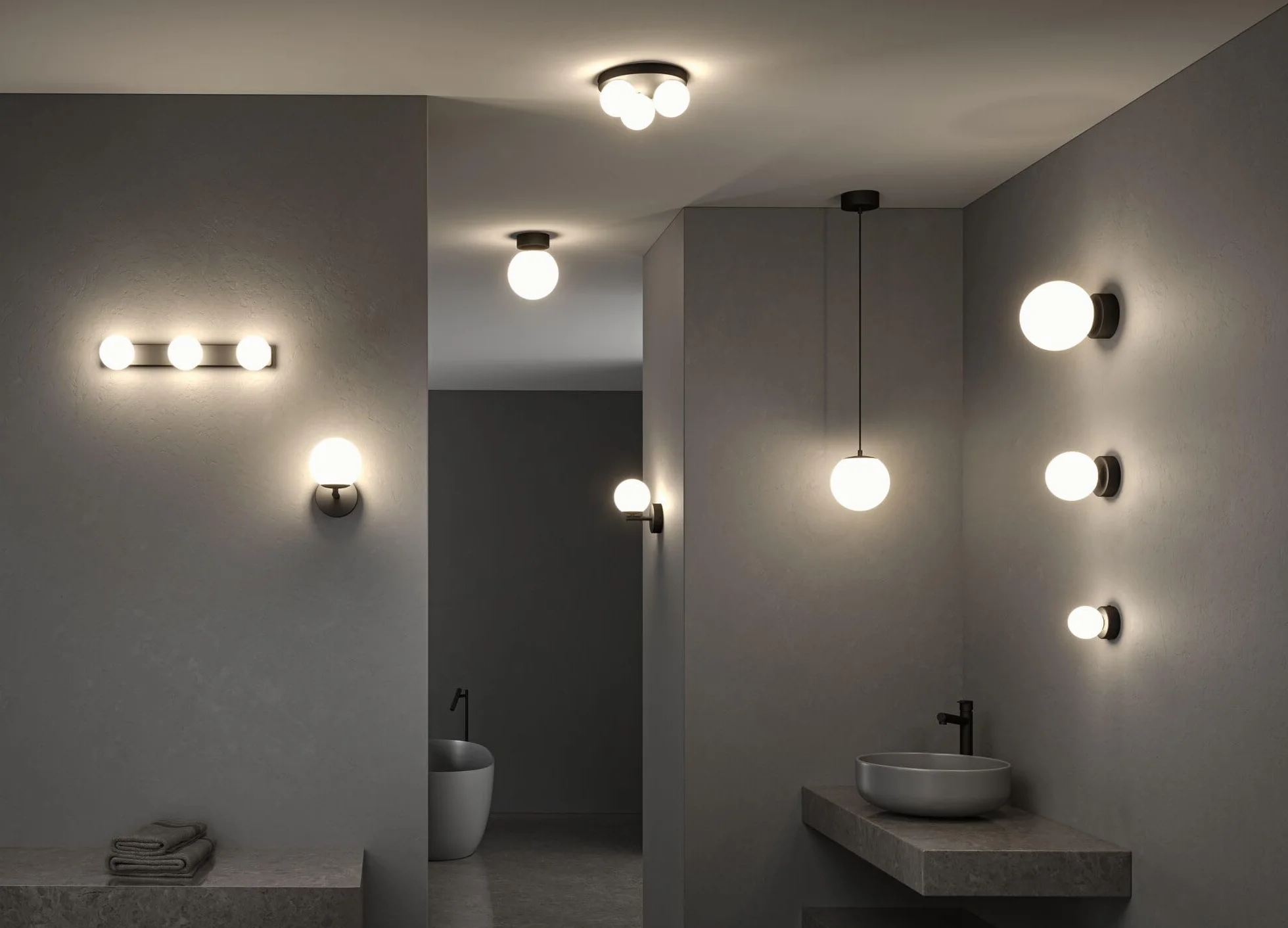 Paulmann 71073 LED lampa wisząca Selection Bathroom Gove IP44 9W czarny matowy