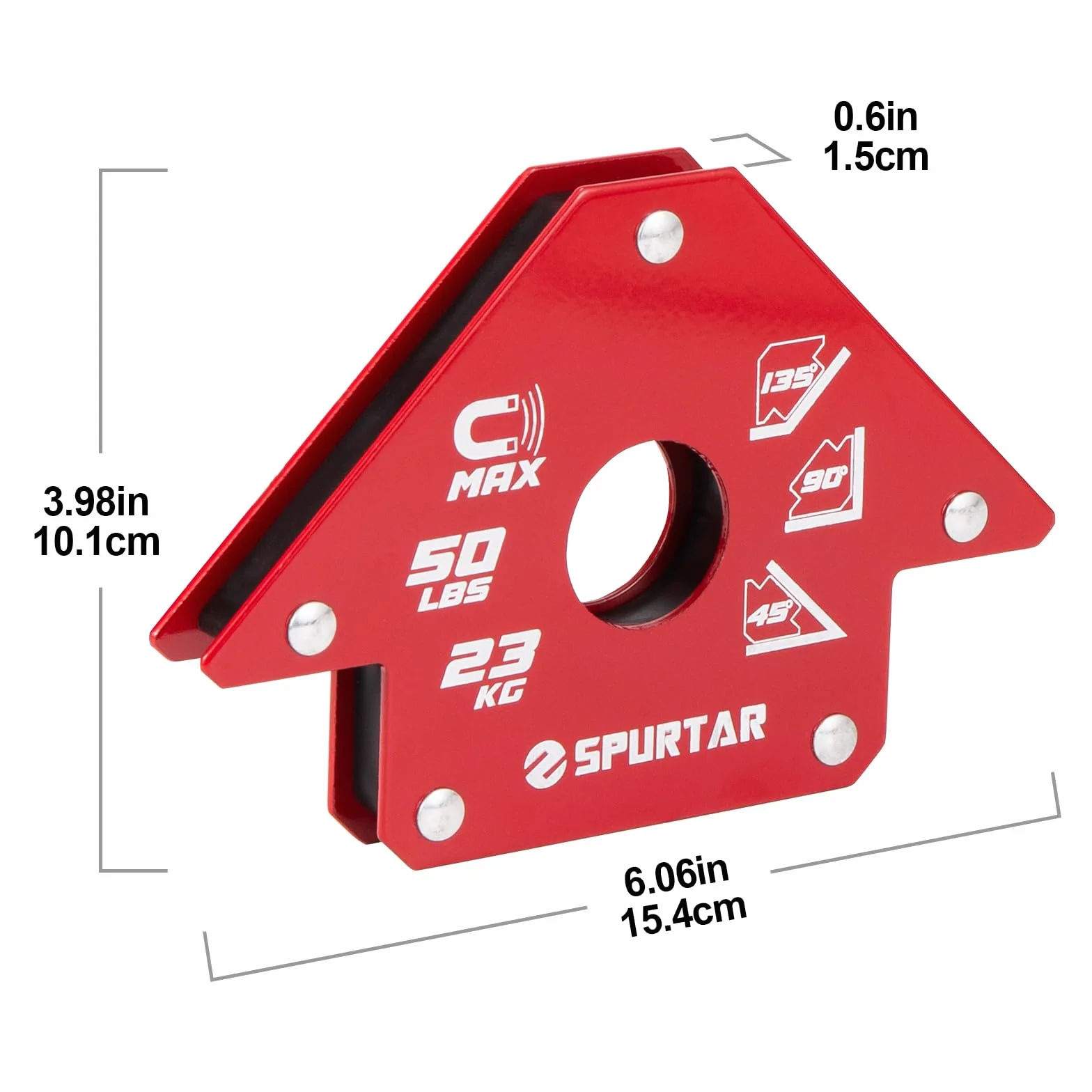 Spurtar 4 Sztuki 23 Kg Magnesy Spawalnicze Uchwyt Mocna Wytrzymałość Zaciski Narzędzie 45 90 135 Stopni