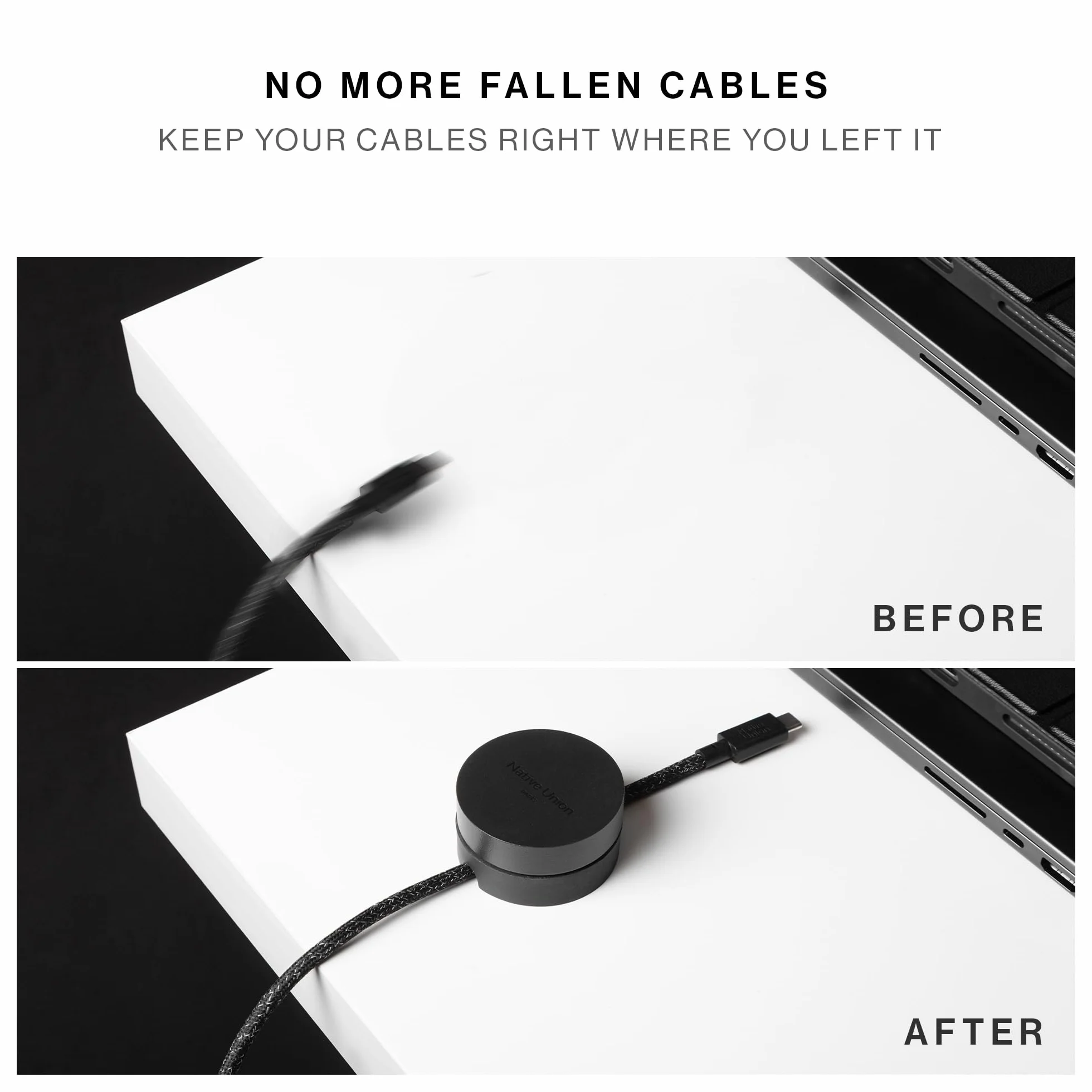 Native Union Organizer na Kable Antypoślizgowy Metal Silikon USB-C Lightning