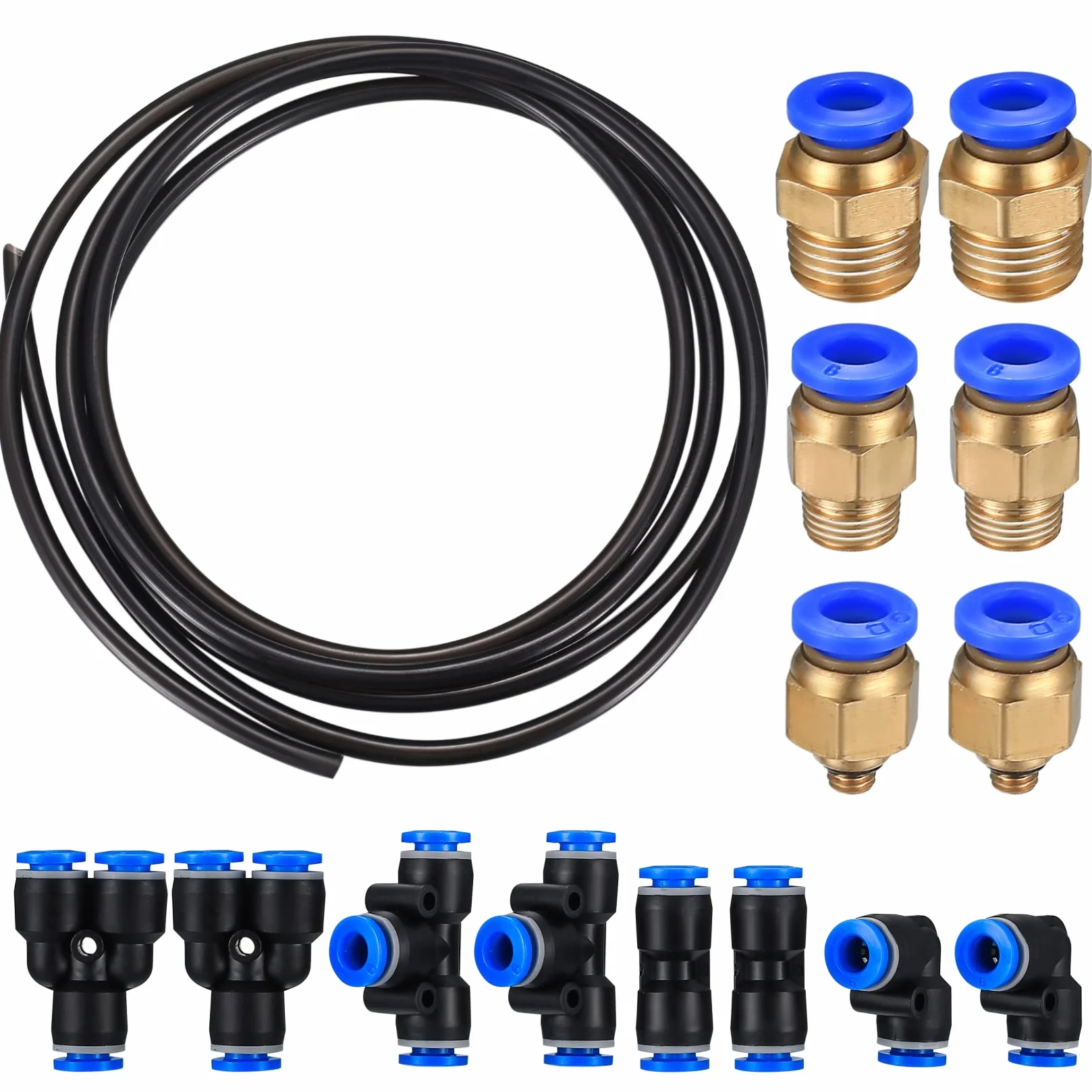 Wąż pneumatyczny PU 10 m 8 złączek Quick Air Push 6x4 mm