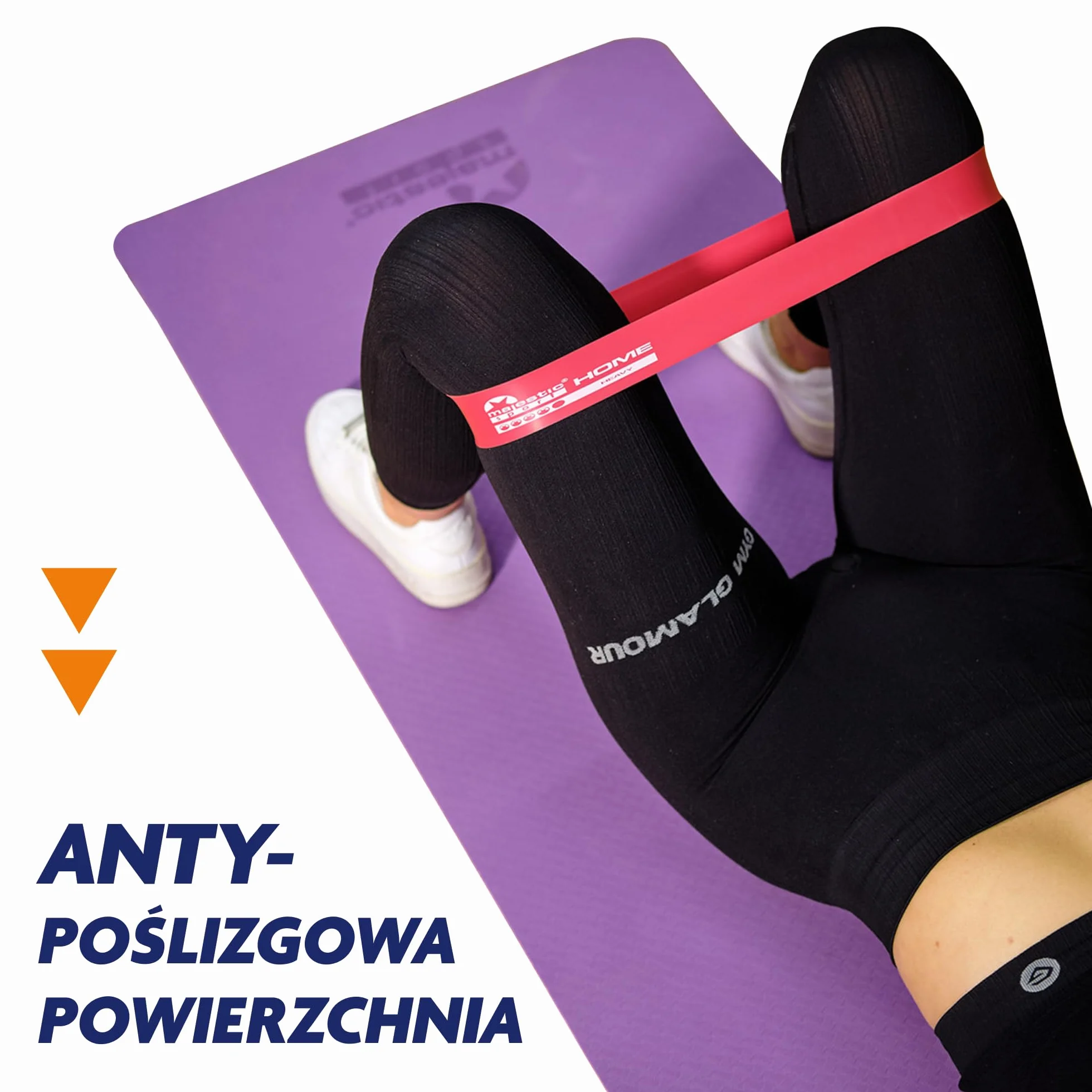 Mata do Ćwiczeń Majestic Yoga 183x61x0,6 cm Lekka Poręczna Niska Pamięć Kształtu Wytrzymała Wodoodporna Antypoślizgowa
