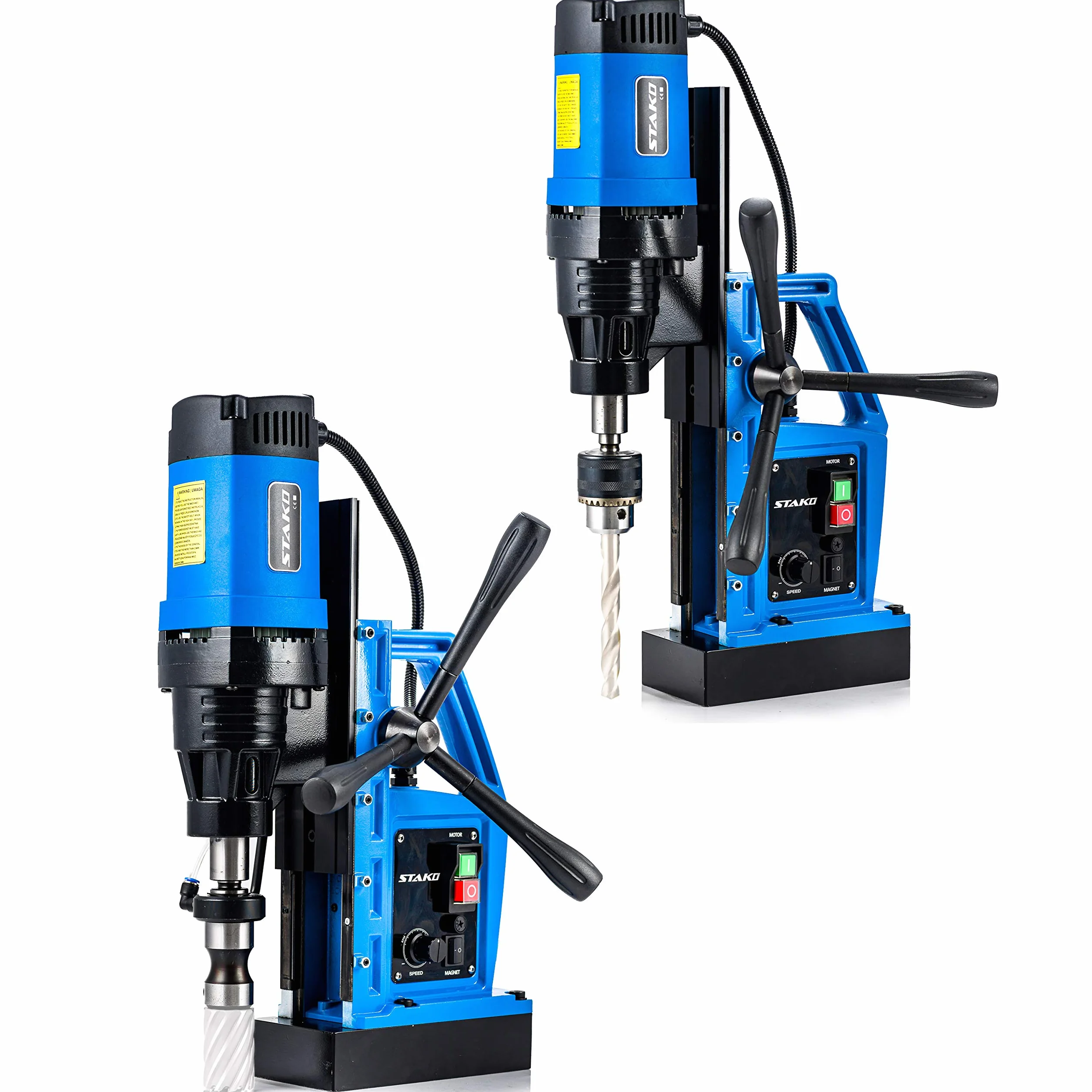 STAKO Wiertarka Magnetyczna SCY-2800E 2050 W Ø 80 mm Siła Magnetyczna 17000 N 17 kg Wrzeciono MT3 Zestaw