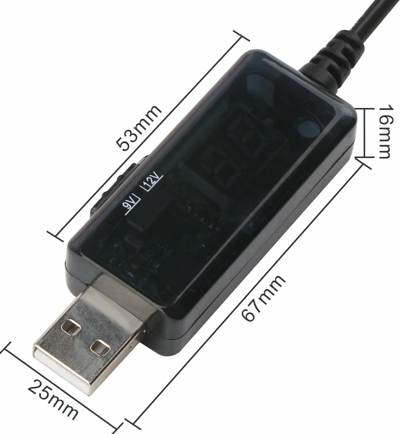 RUNCCI-YUN Kabel USB Boost Converter DC 5V na 9V 12V USB na DC 5,5x2,1mm 3,5x1,35mm Step-up Zasilacz Adapter