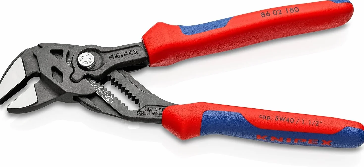 KNIPEX Szczypce-klucz 86 02 180 SB fosforanowana, szara z osłonkami wielokomponentowymi