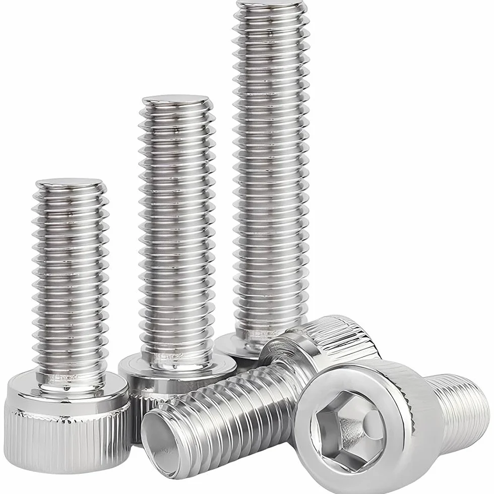 Śruby cylindryczne z gniazdem sześciokątnym M5 x 10 mm stal szlachetna A2 V2A pełny gwint