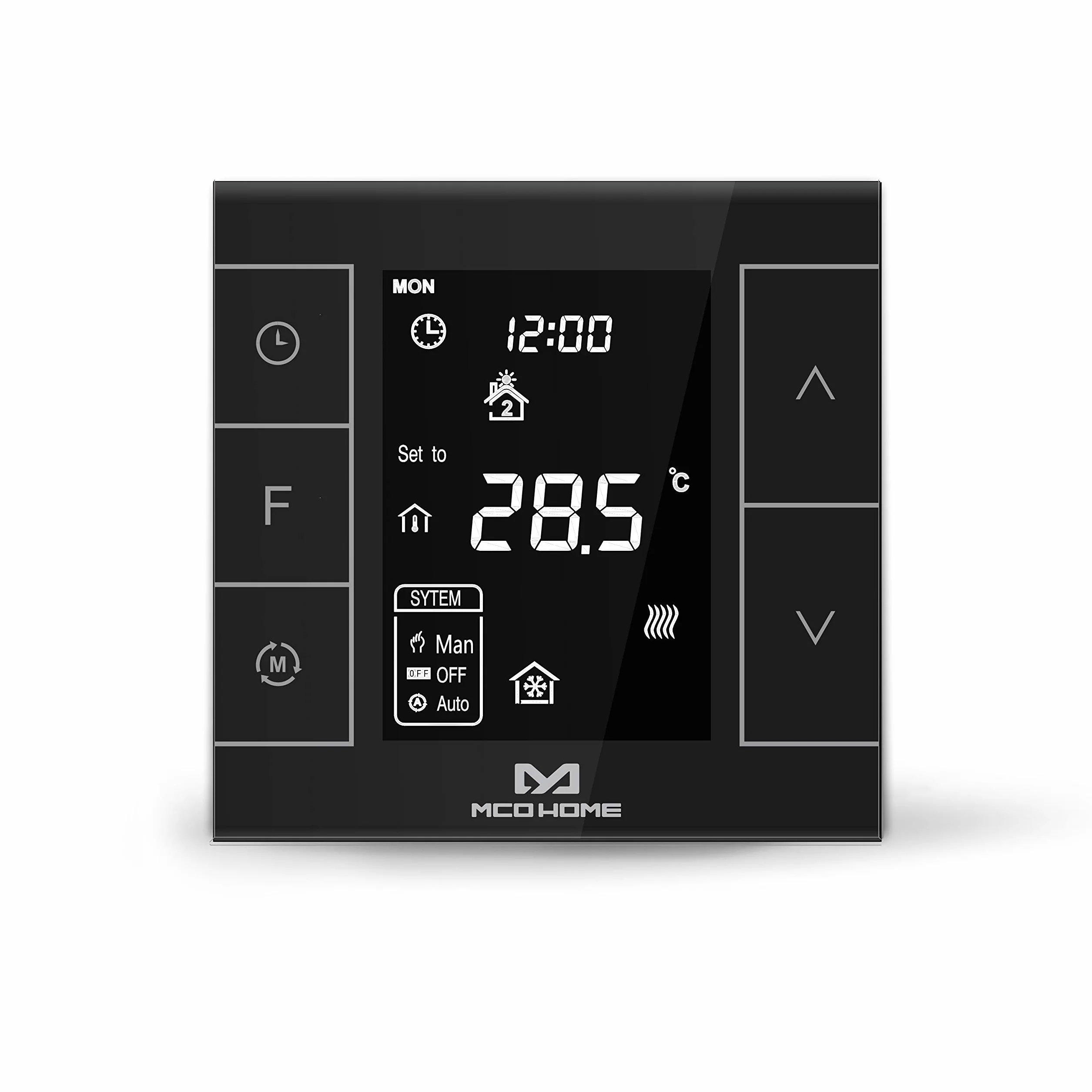 MCO Home Z-Wave Smart Thermostat MH7H-WH Black