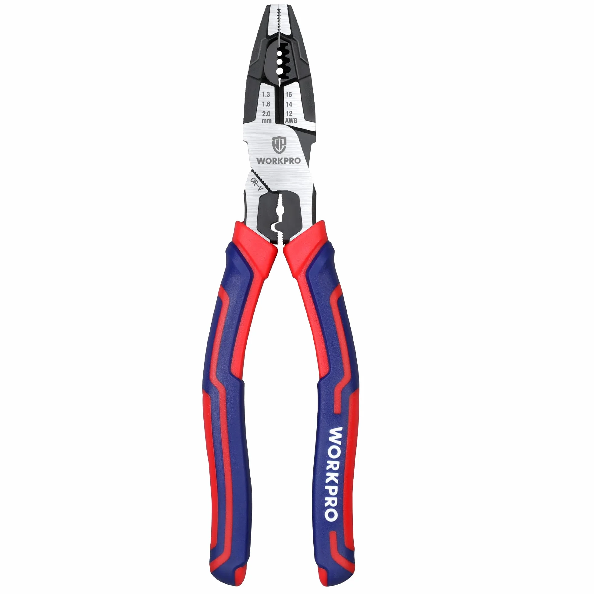WORKPRO Szczypce wielofunkcyjne 5 w 1 200 mm do izolacji przewodów 1,3–2 mm stal Cr-V