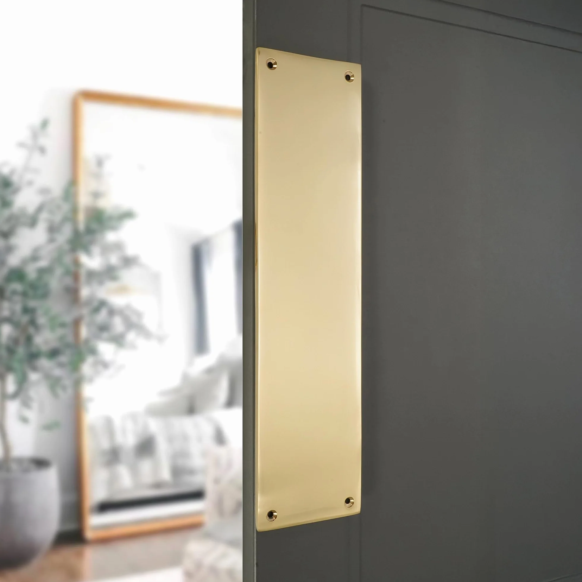 Infinity Decor Mosiężna płyta do pchania palców 280 x 65 mm