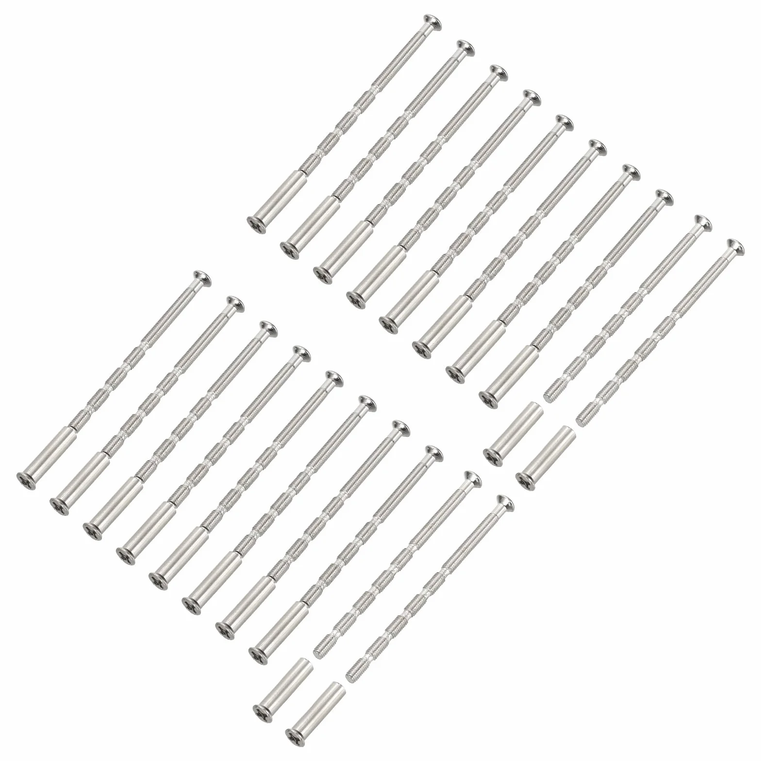 PATIKIL Zestaw śrub łączących M3 x 60 mm, śruby tulejkowe M3 x 16 mm, nakrętka tulejowa, metalowe do szuflady, szafy, drzwi, okien