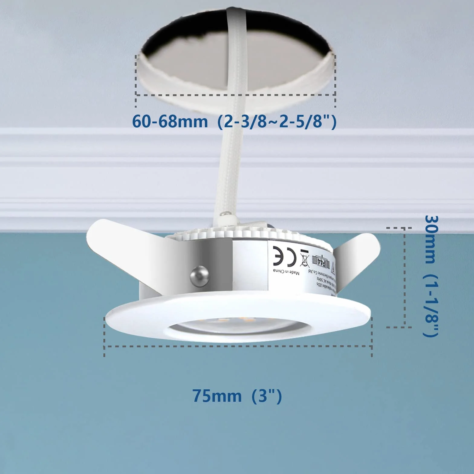 Lampy sufitowe LED do zabudowy IP44 5W 500lm 240V ultracienkie biel
