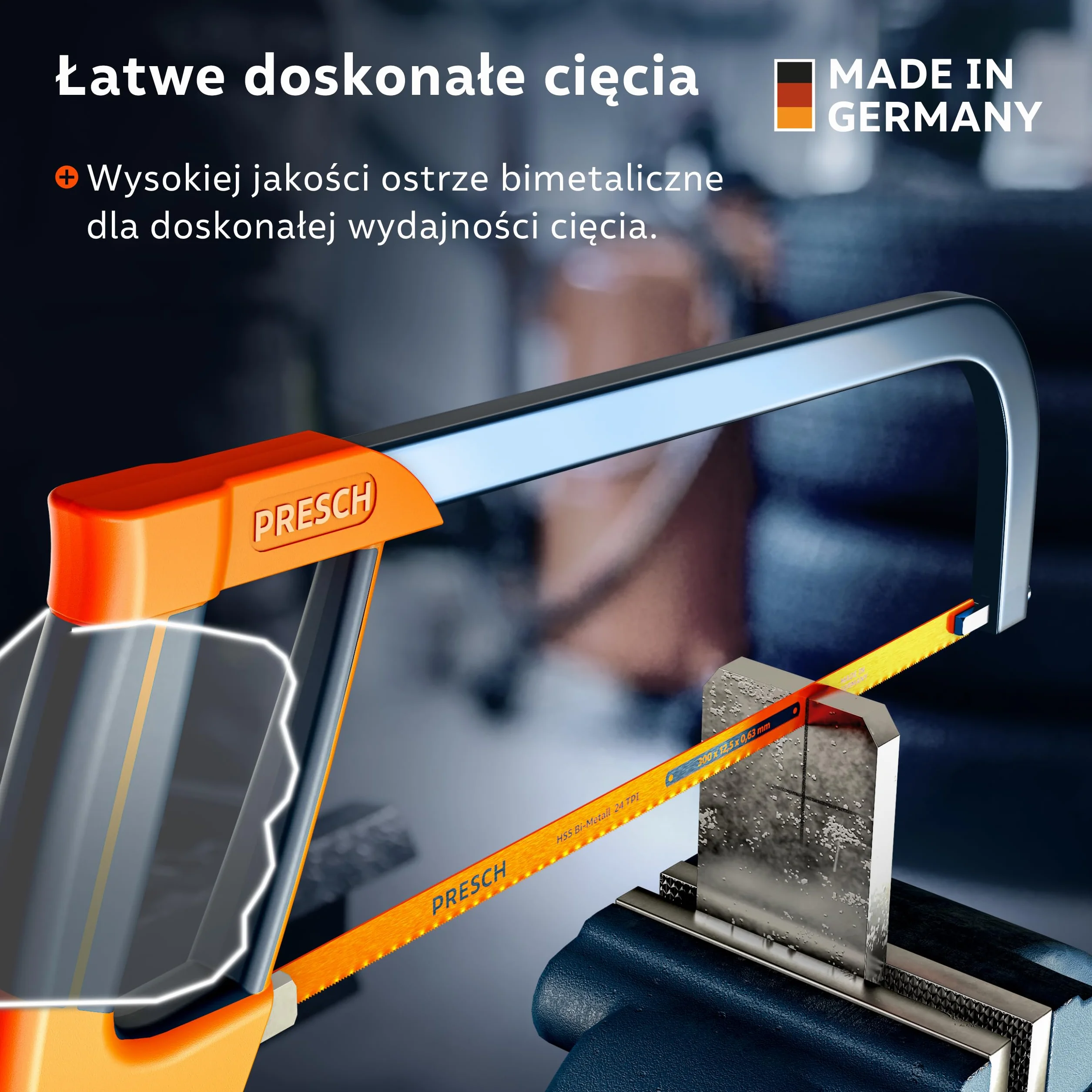 Presch Piła do metalu 300mm z brzeszczotem BI-metal, obrót 90°