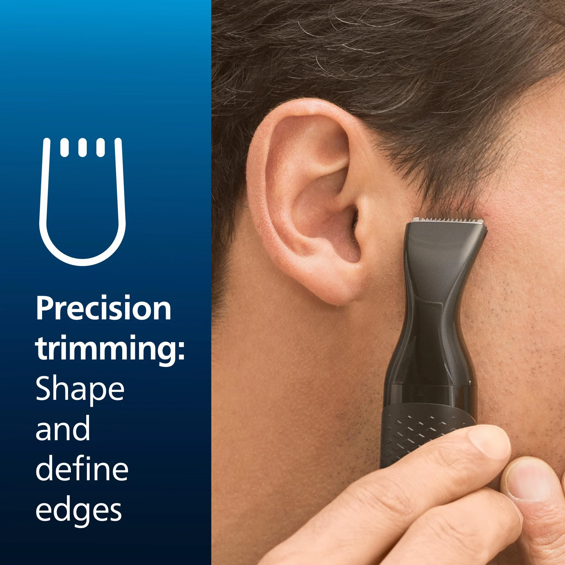 Philips Trymer do nosa serii 5000, skuteczne usuwanie włosów z nosa, uszu i brwi, z technologią PrecisionTrim, precyzyjnym grzebieniem i trymerem do szczegółowego przycinania, wodoodporny, NT5650/16