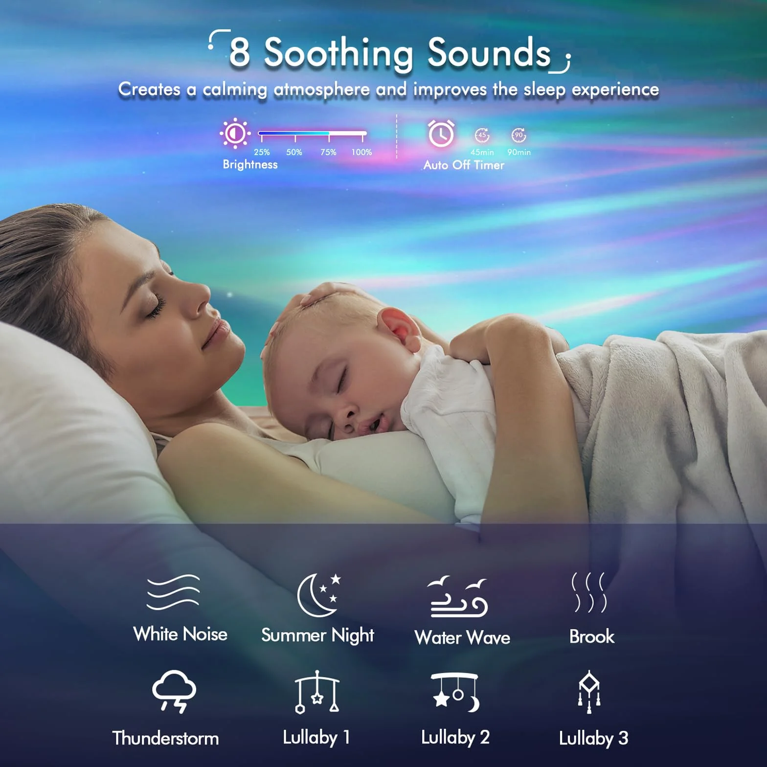 Projektor zorzy polarnej Smart WiFi 48-kolorowa galaktyka lampka nocna dla dzieci z głośnikiem muzycznym pilotem aplikacją sterowaniem głosowym kompatybilny z Alexą