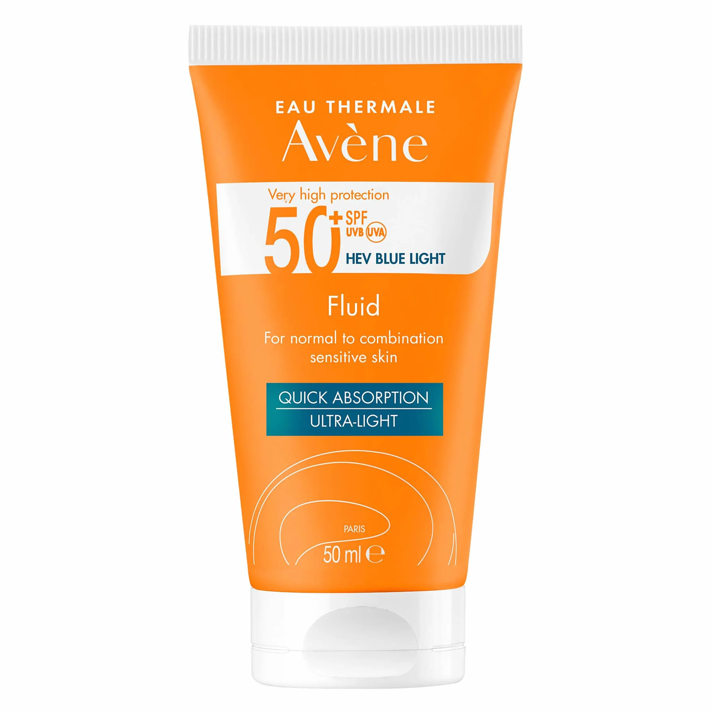 Avène Sonnenfluid SPF 50+ ultra leicht für empfindliche Haut, 50 ml Kremowa