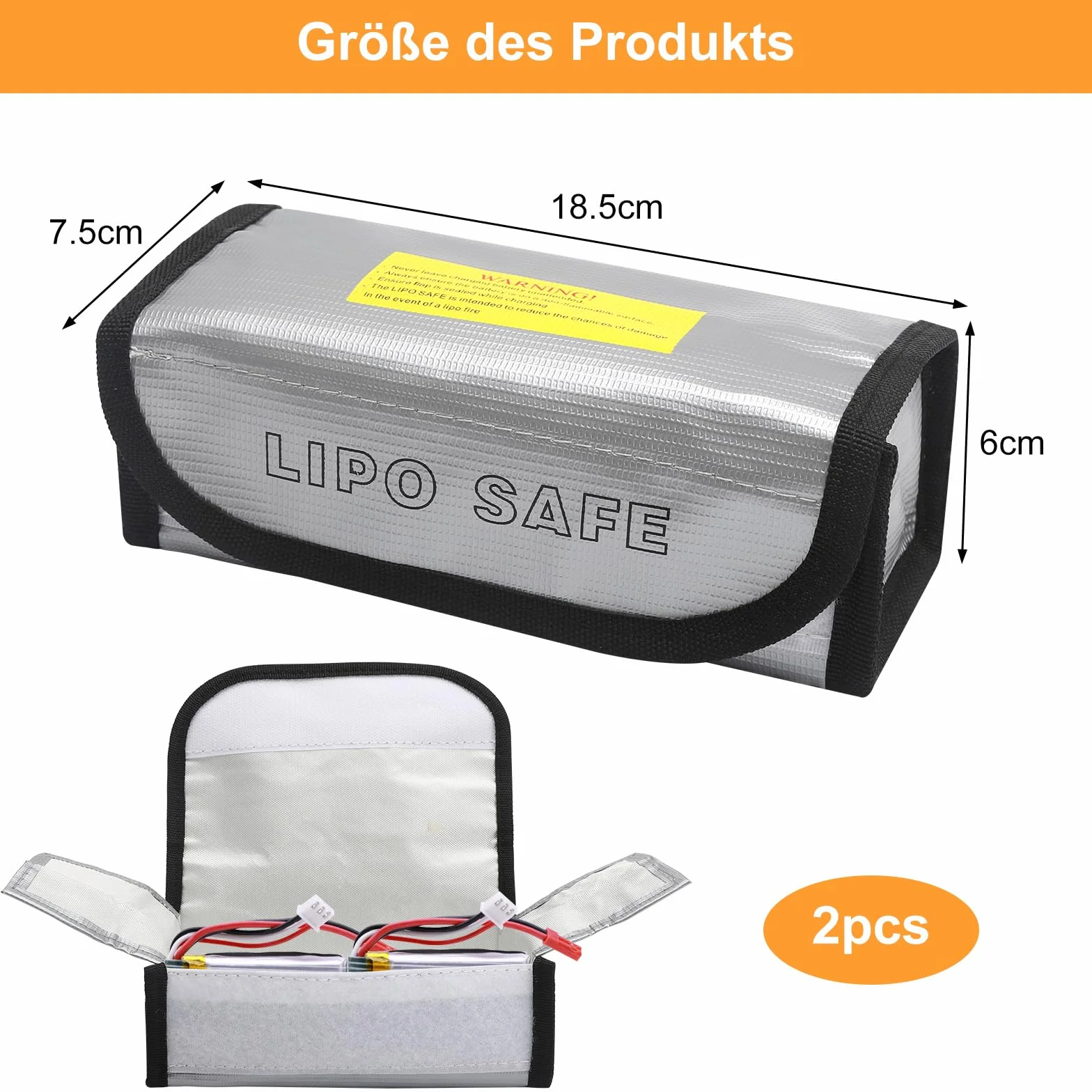 APOMOONS Lipo Safe Bag, torba na baterie, ognioodporna, przeciwwybuchowa, ognioodporna torba ochronna na akumulator Lipo, ognioodporna, do ładowania i transportu