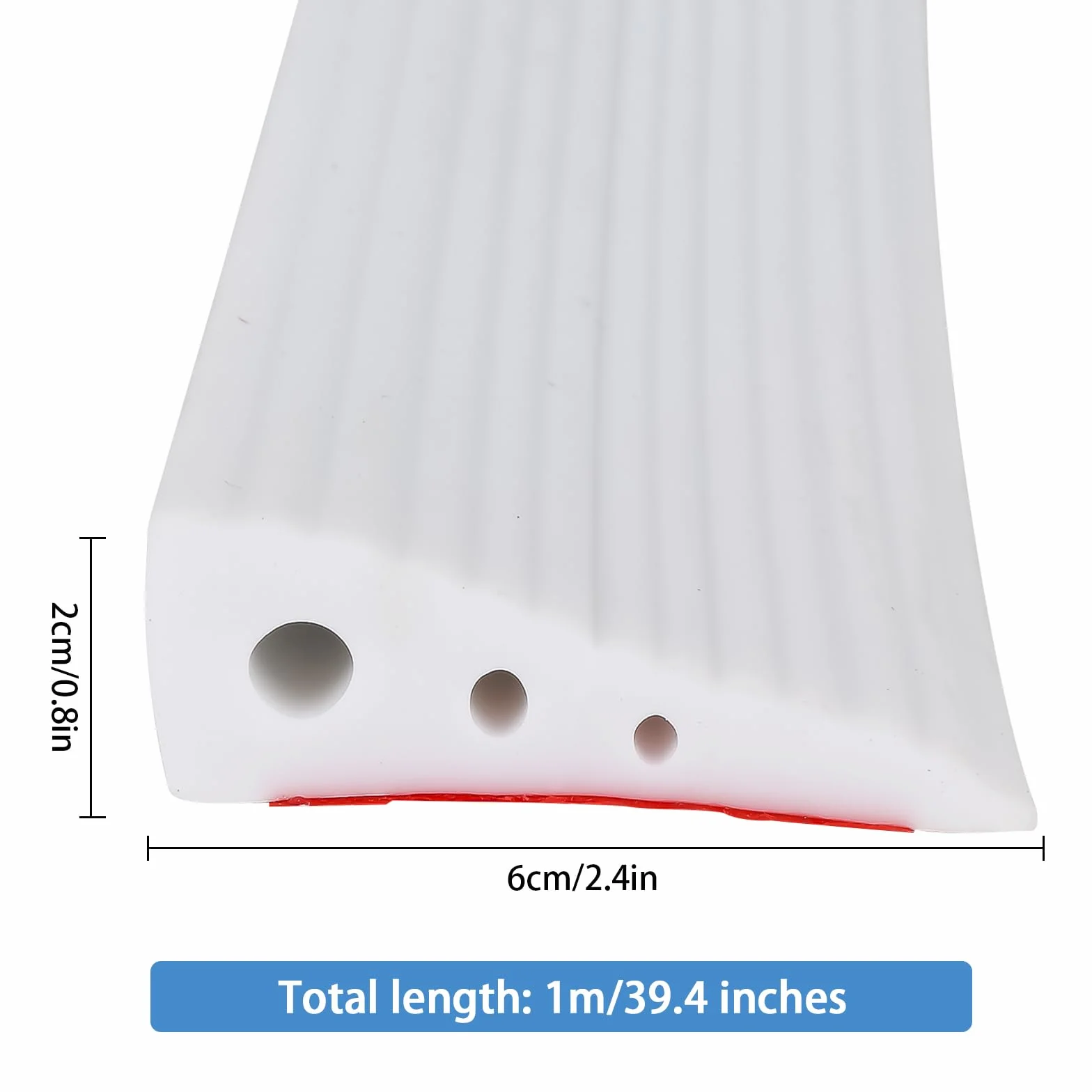 Listwa przejściowa 100 cm biała do progów ukośnych 6x2 cm