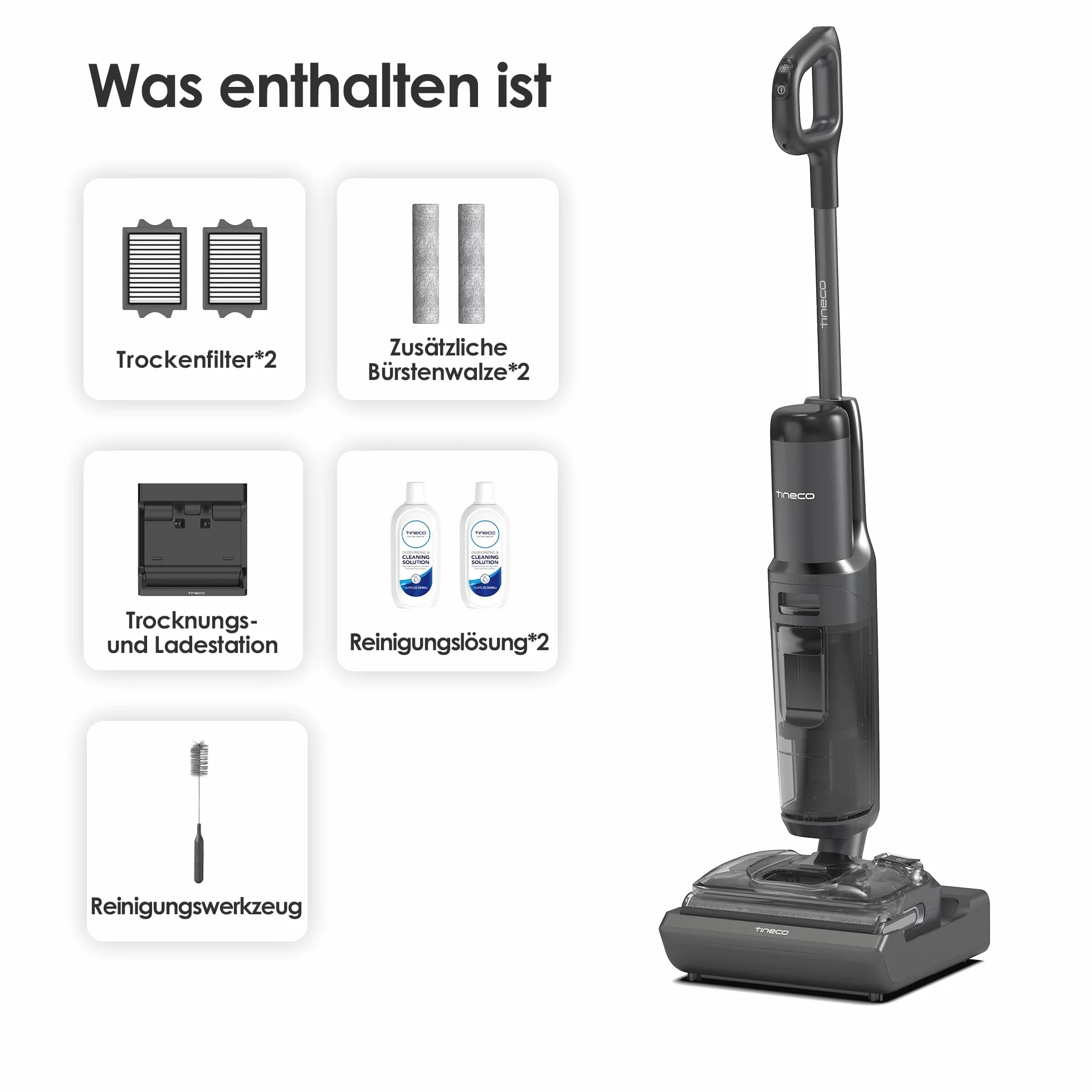 Tineco Floor ONE S7 Stretch Ultra Bezprzewodowy Odkurzacz na sucho i mokro 180° 50 minut Flashdry 85℃