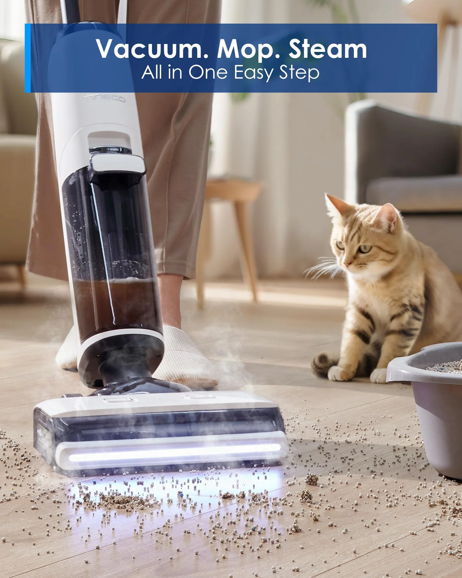 Tineco Floor ONE S7 bezprzewodowa myjka parowa mop parowy do twardych podłóg
