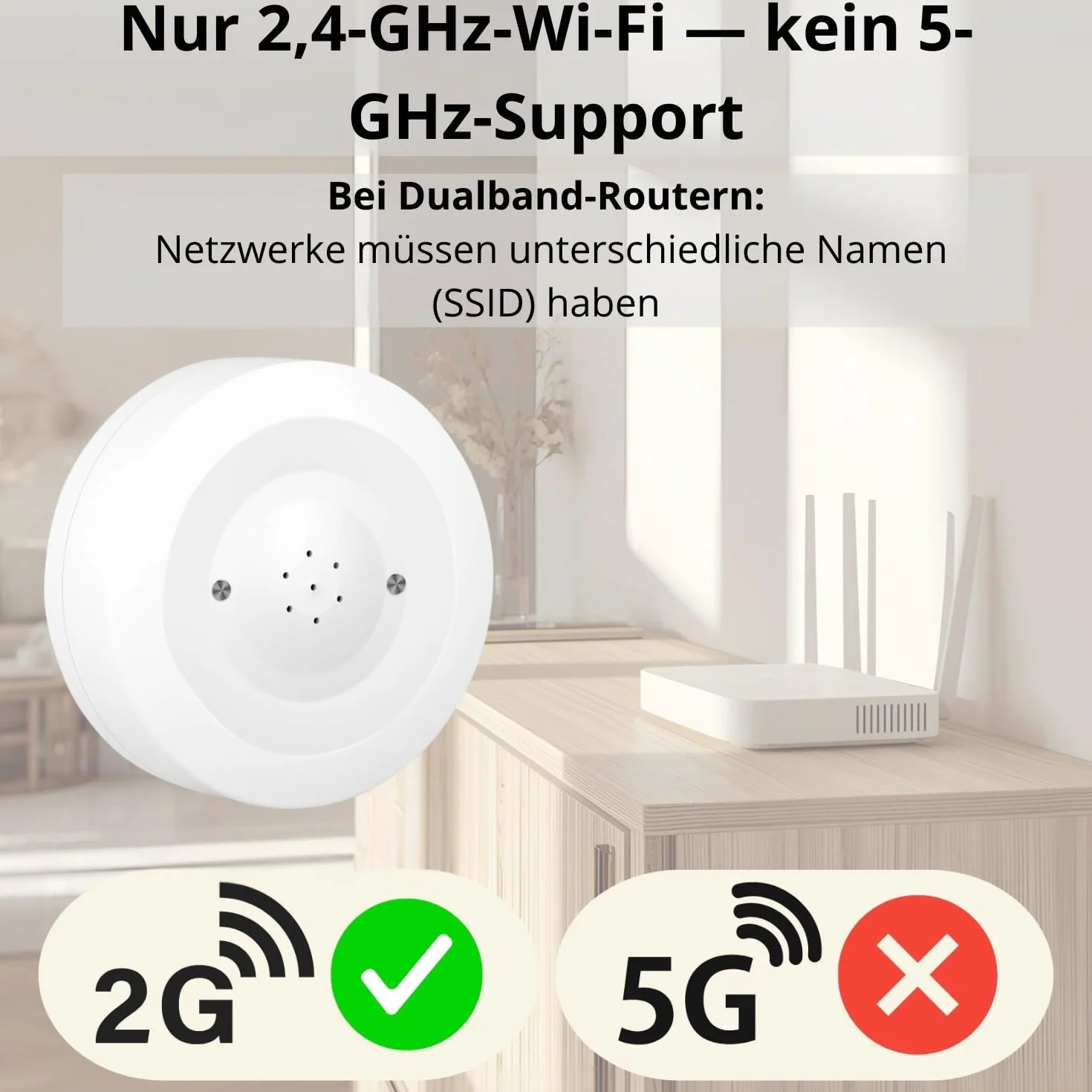 OKRĄGŁY CZUJNIK ZALANIA wycieku wody WIFI TUYA sensor z dwoma czujnikami