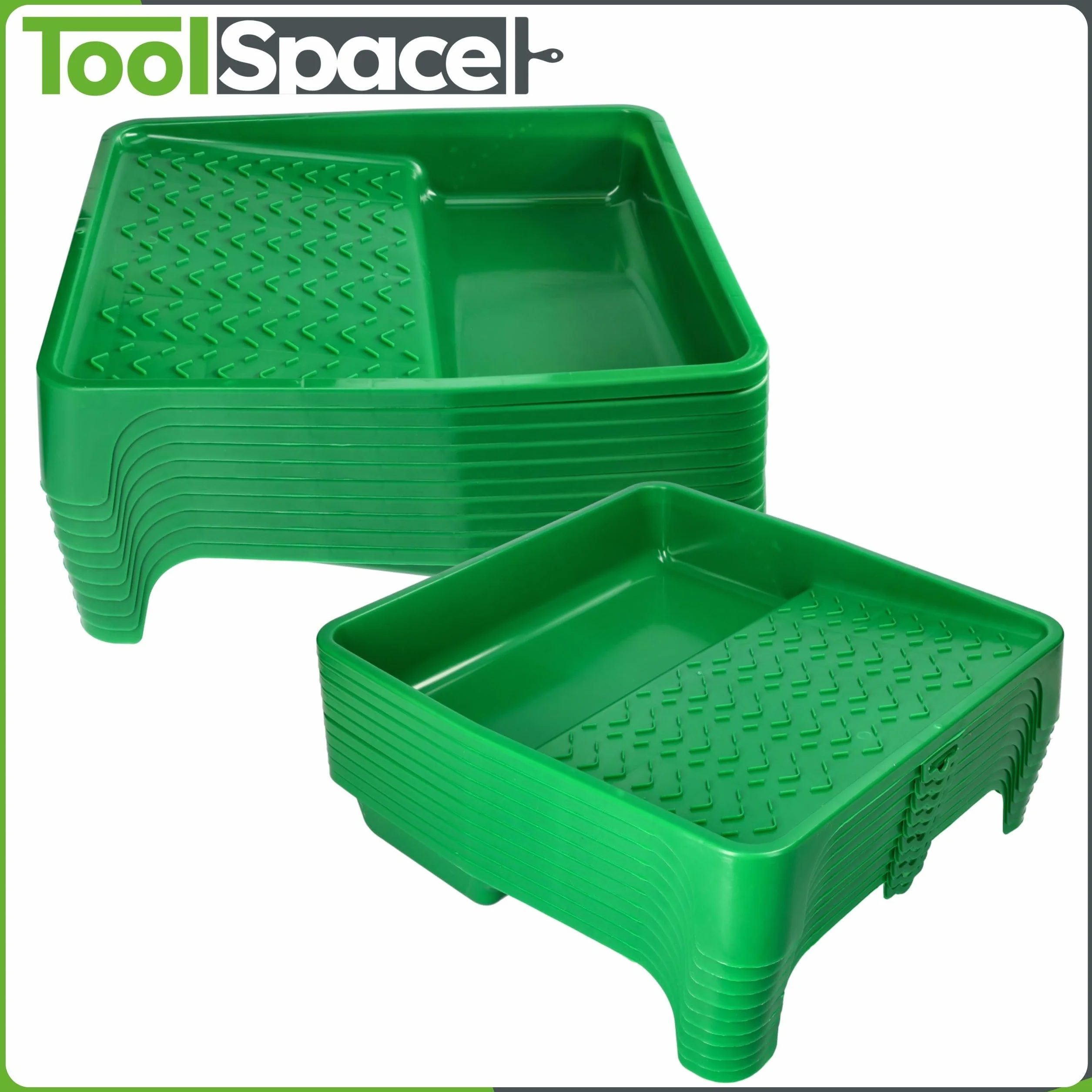ToolSpace Kuweta malarska 34 x 31,5 cm Duża Wanna Malarska Plastikowe Akcesoria Malarskie Zestaw